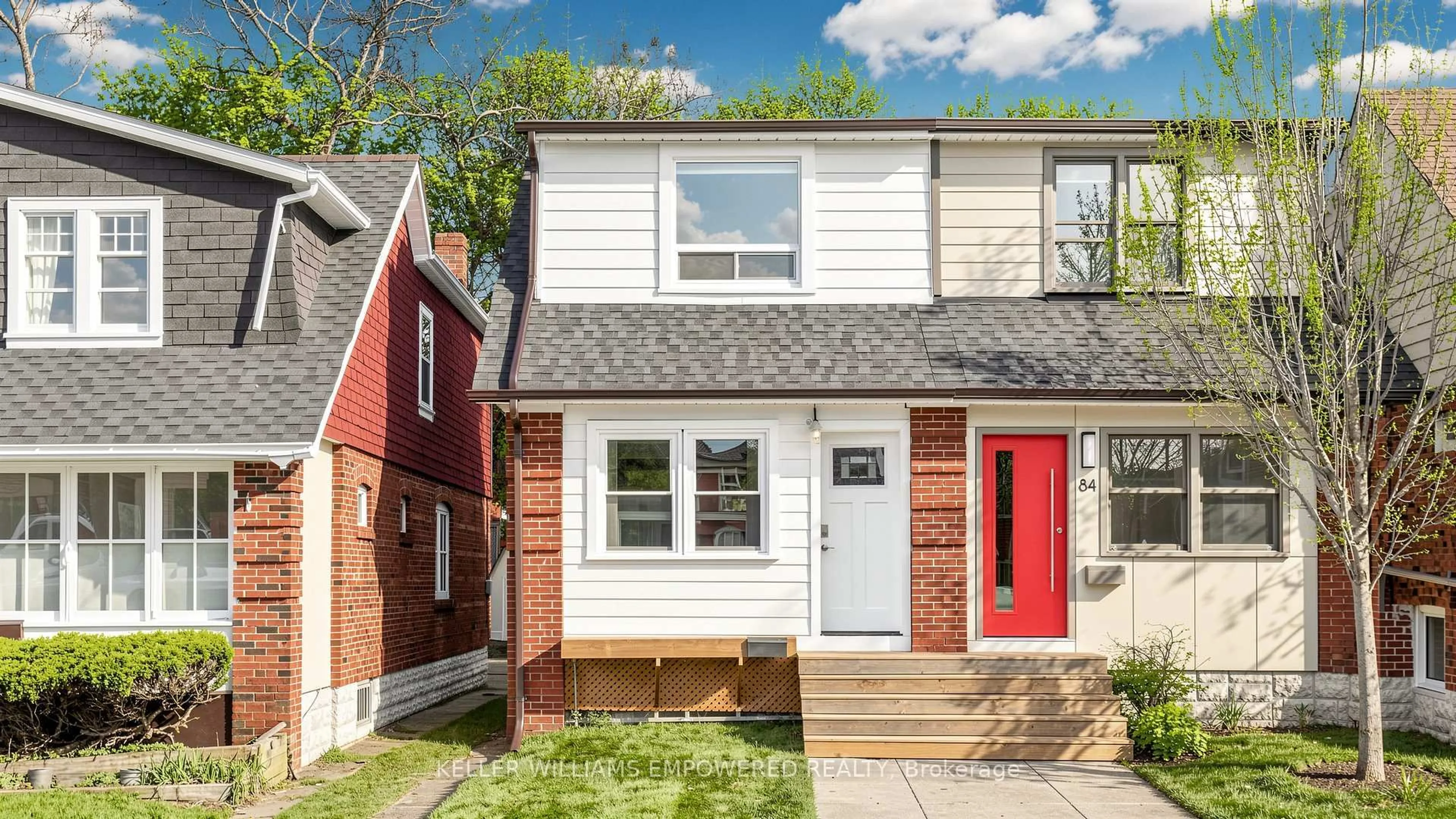 Home with vinyl exterior material, street for 82 Billings Ave, Toronto Ontario M4L 2S4