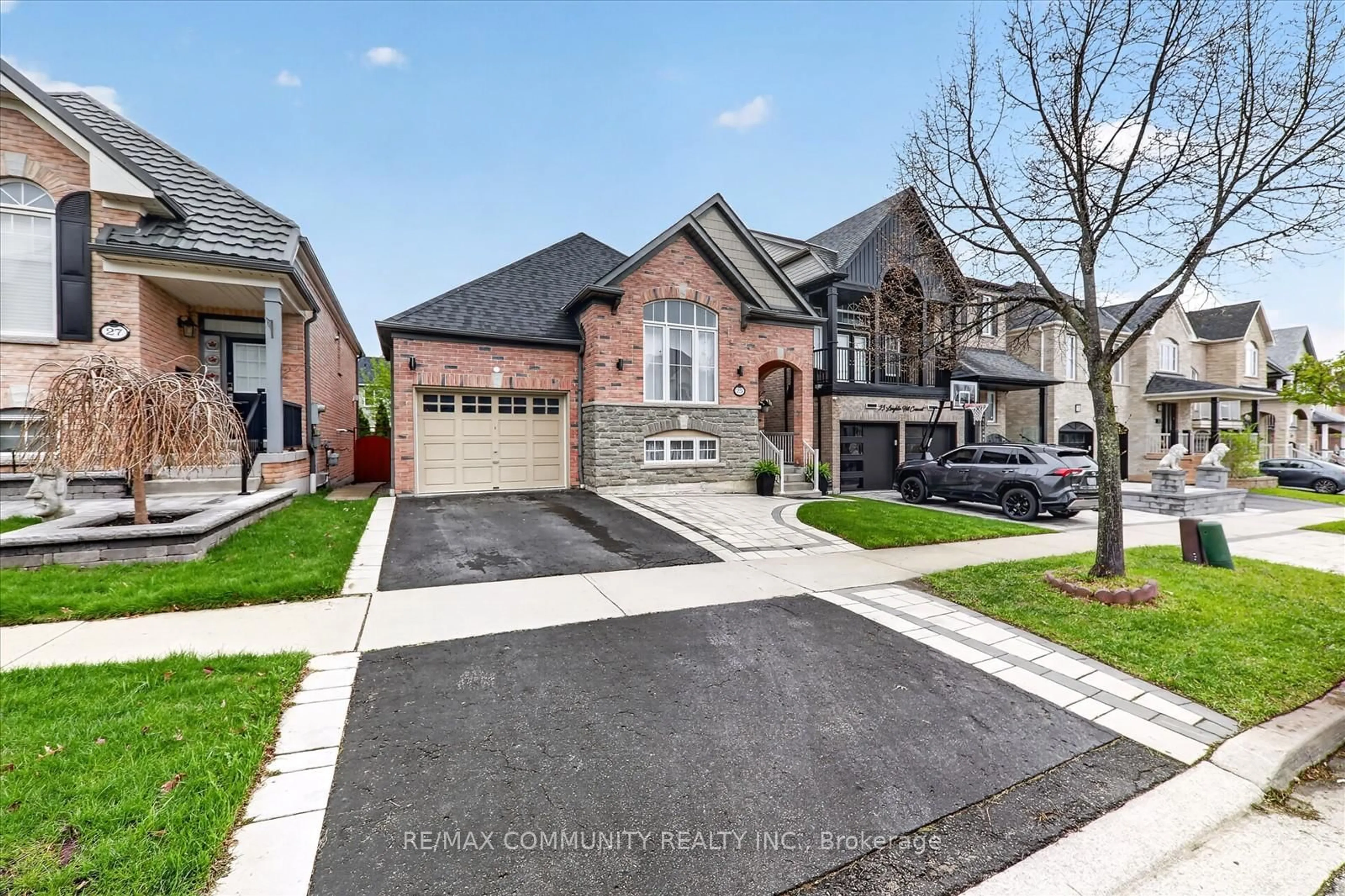 Home with brick exterior material, street for 25 Loughlin Hill Cres, Ajax Ontario L1Z 1P8