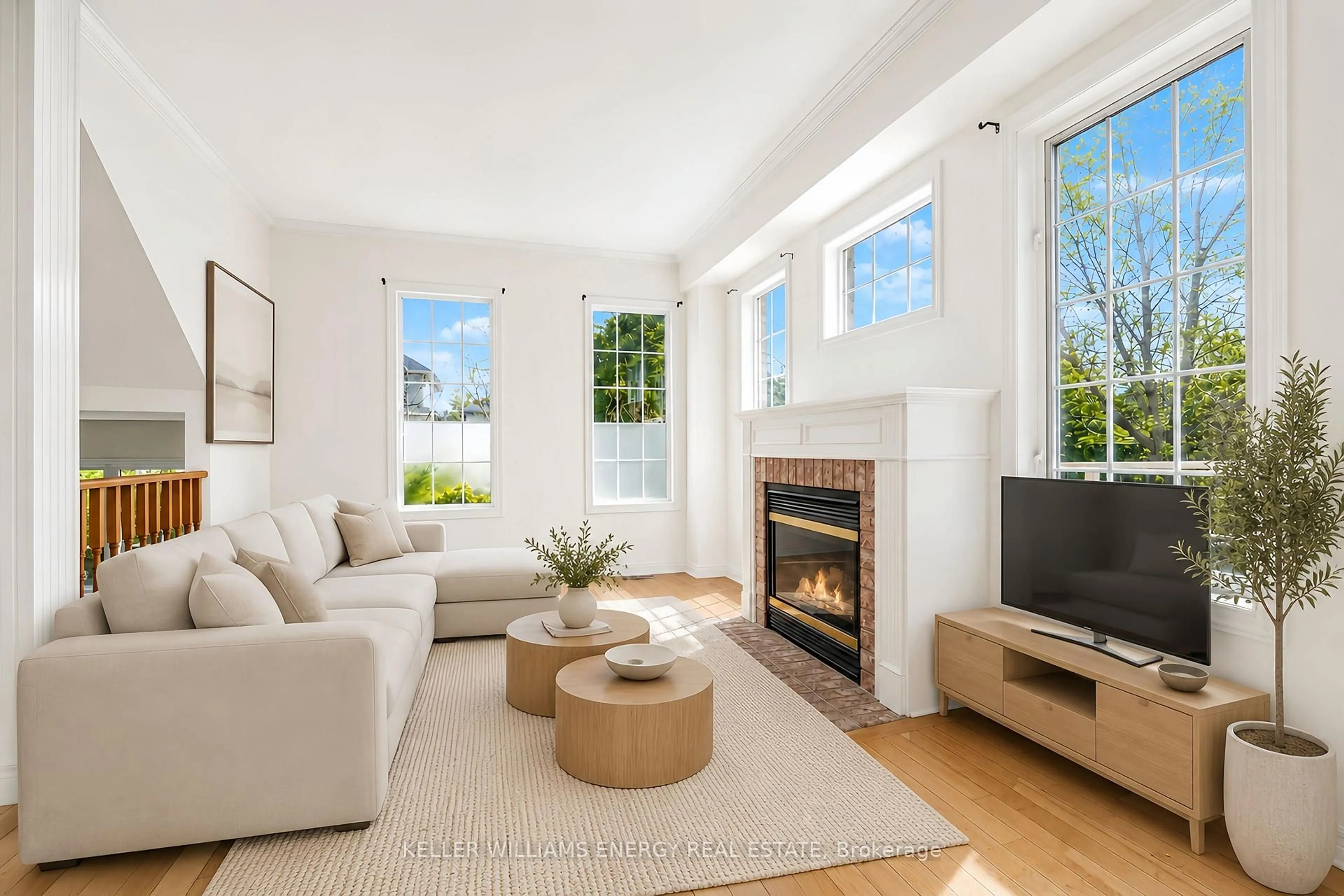Living room with furniture, unknown for 51 Divine Dr, Whitby Ontario L1R 2T5