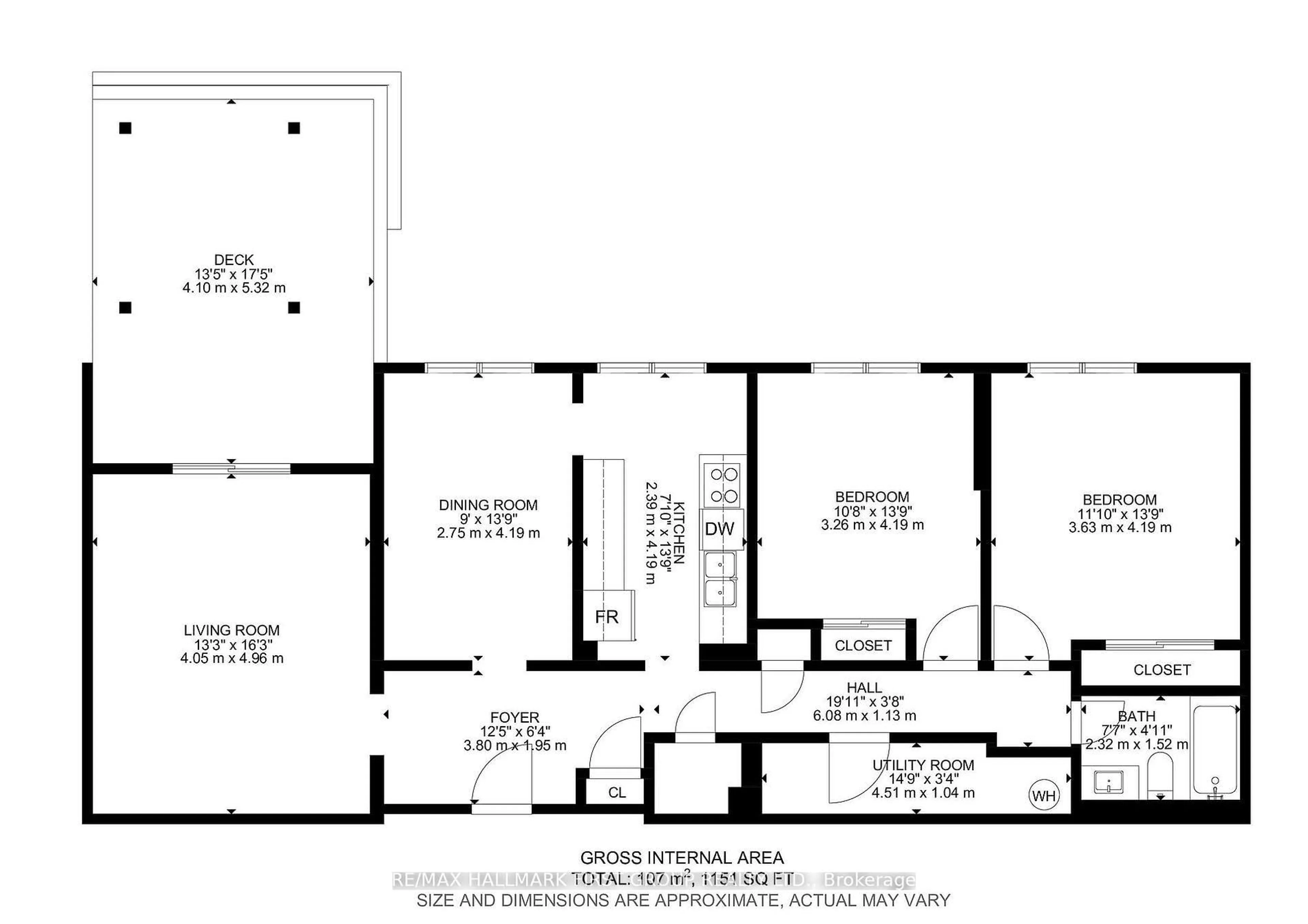 Floor plan for 580 Mary St #102, Whitby Ontario L1N 2R3