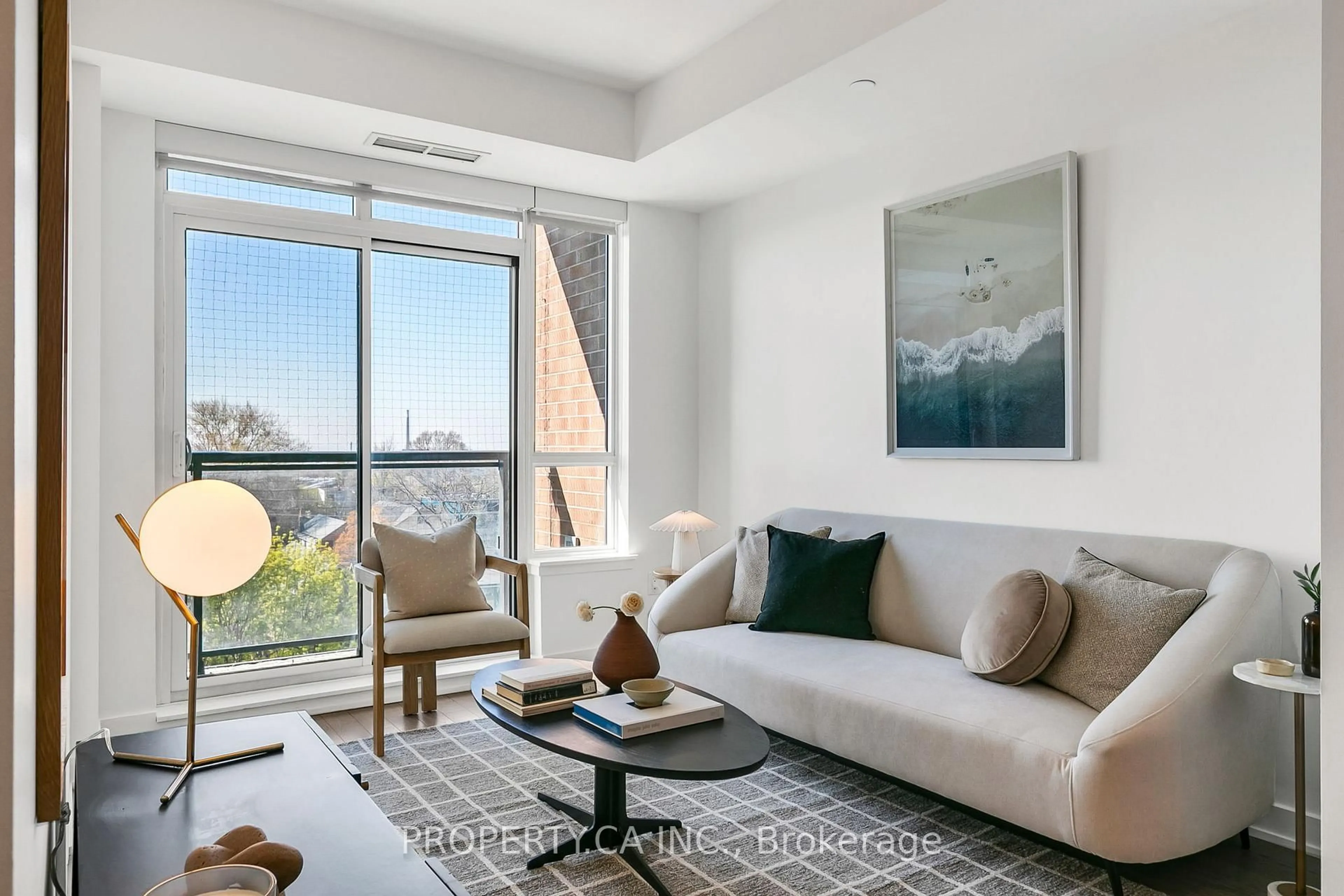 Living room with furniture, unknown for 630 Greenwood Ave #505, Toronto Ontario M4J 0A8