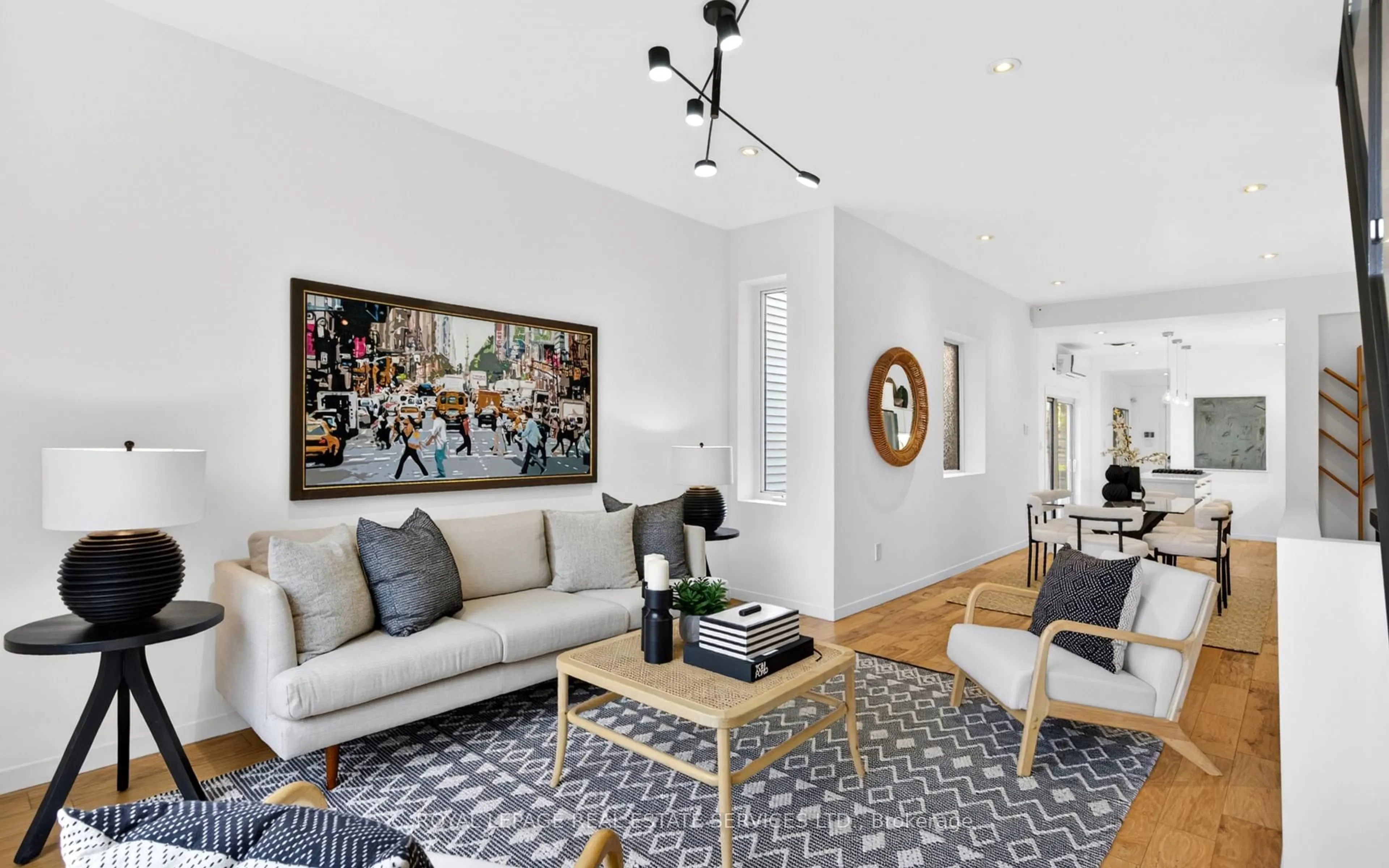 Living room with furniture, unknown for 46 Logan Ave, Toronto Ontario M4M 2M8