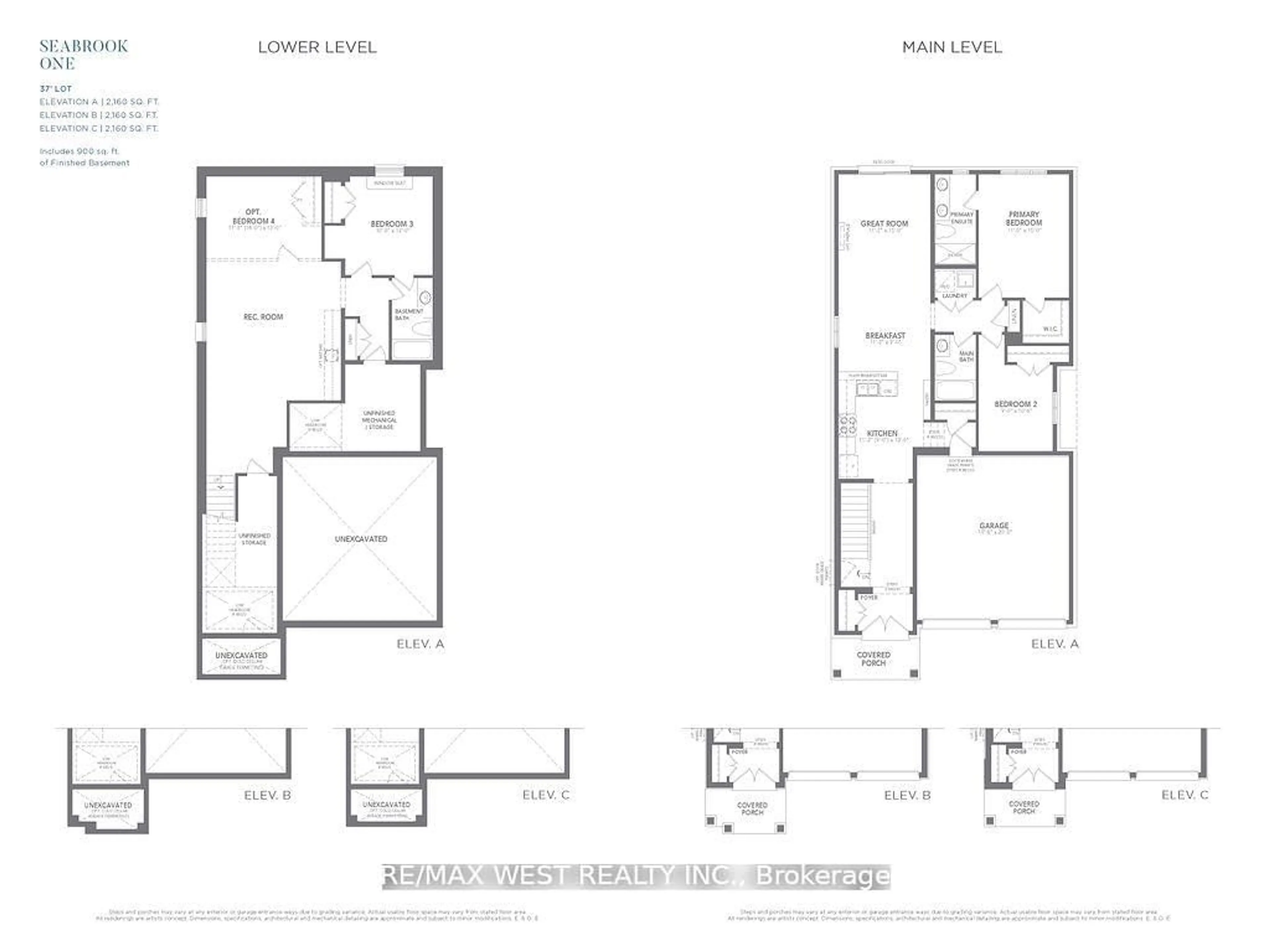 Floor plan for Lot 999 Ronald Hooper Ave, Clarington Ontario L1B 1G9