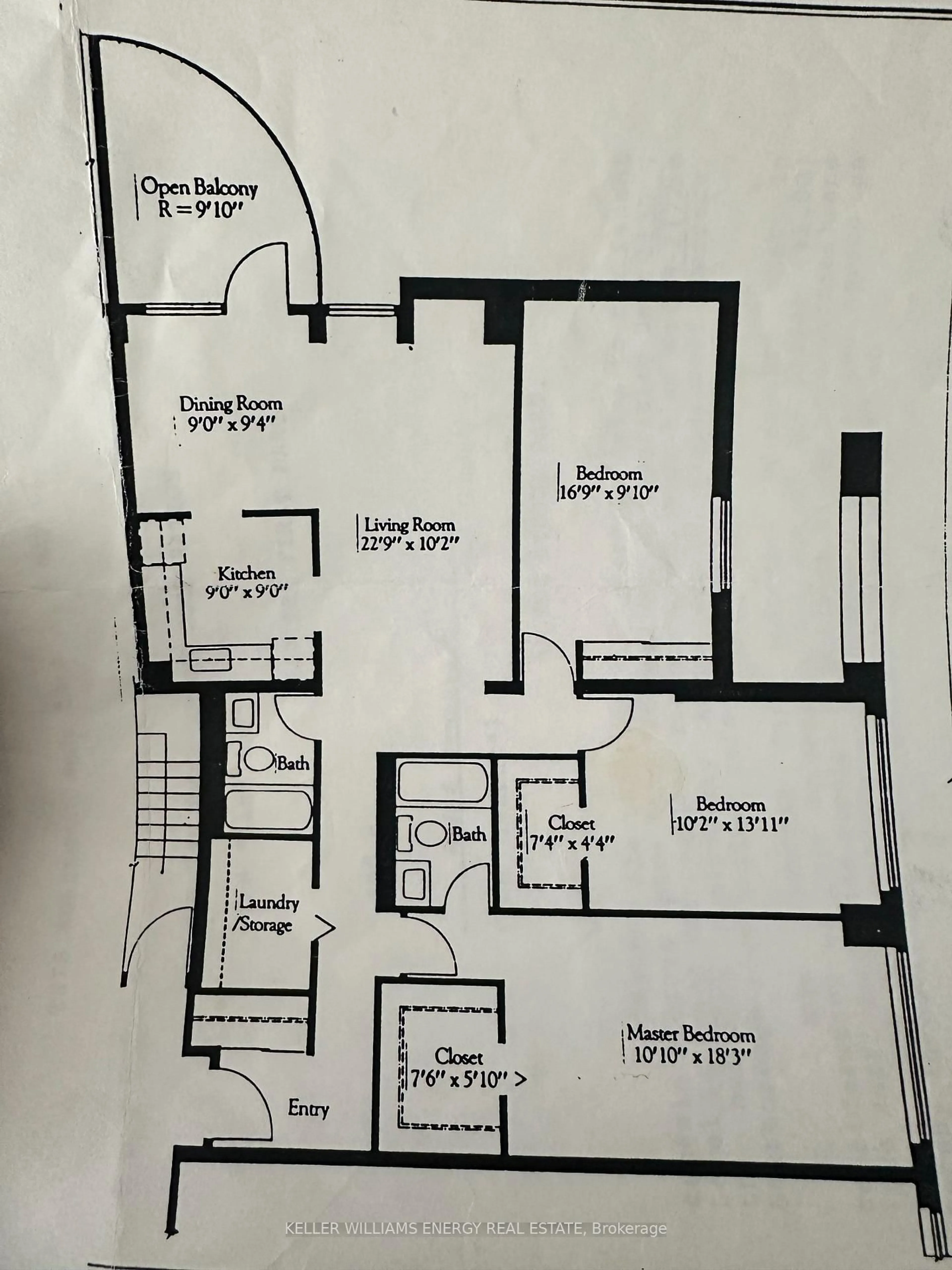 Floor plan for 39 Kimbercroft Crt #519, Toronto Ontario M1S 5B5