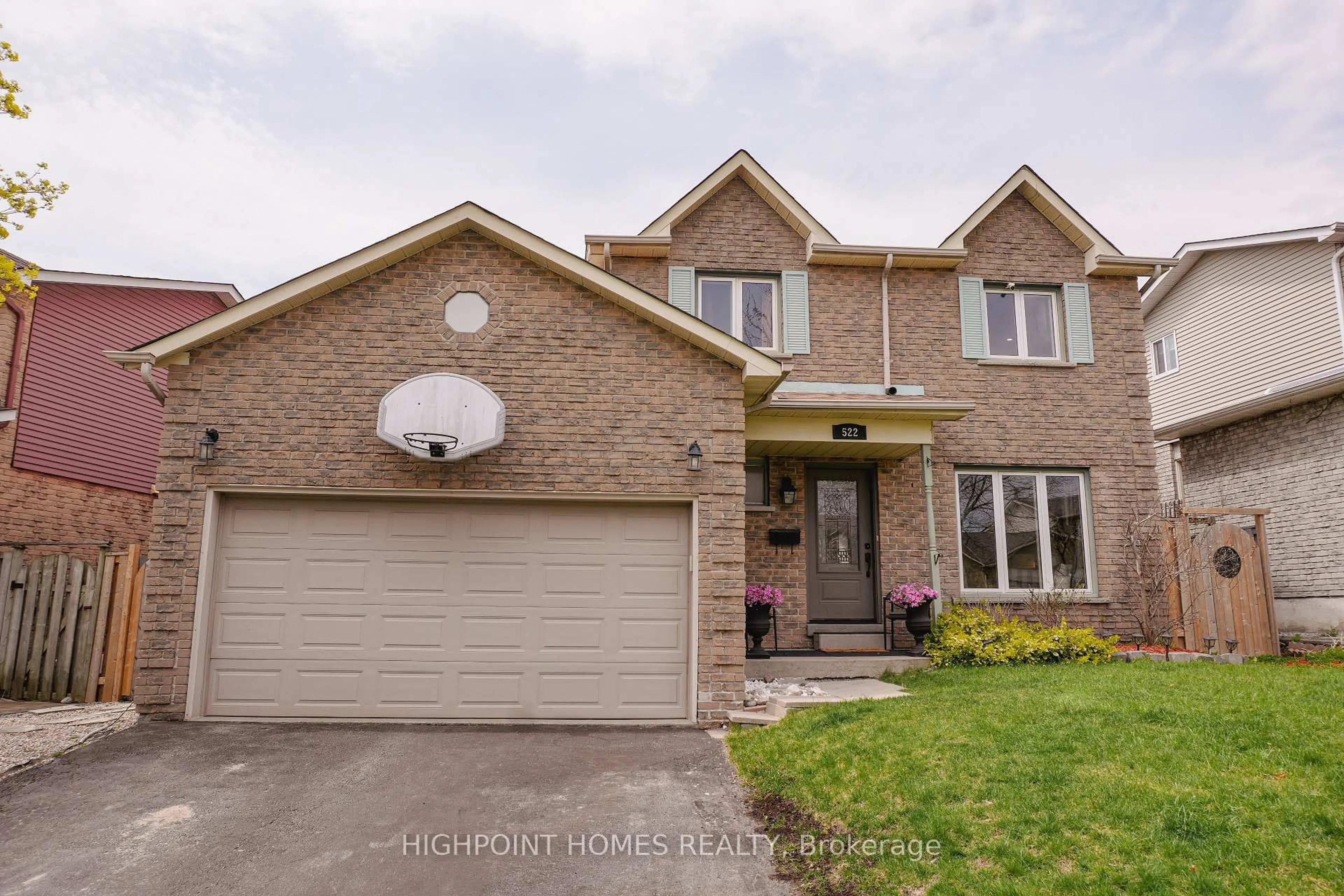 Home with brick exterior material, street for 522 Powell Rd, Whitby Ontario L1N 6Y7