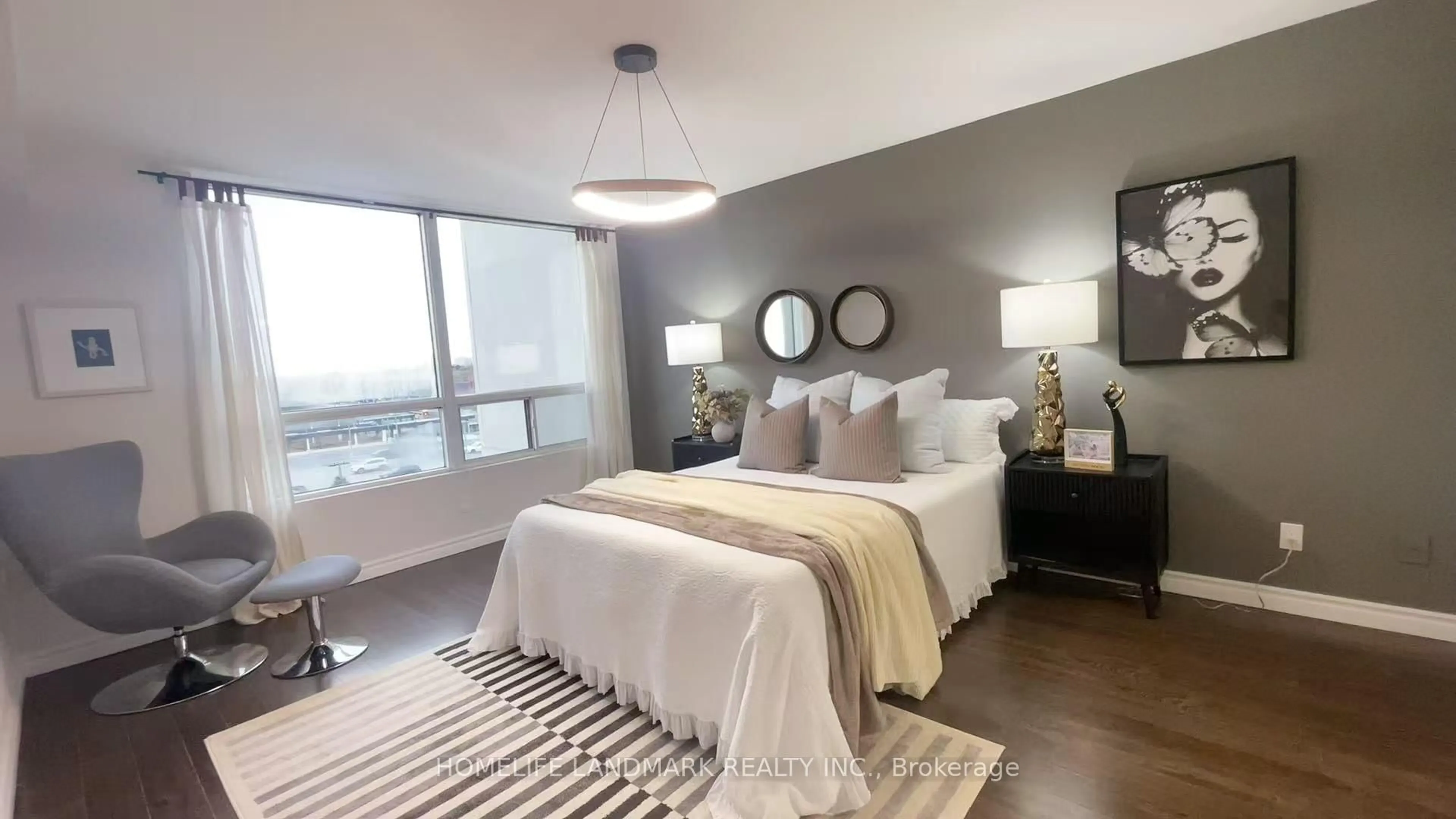 Bedroom with bed, unknown for 1 Reidmount Ave #606, Toronto Ontario M1S 4V3