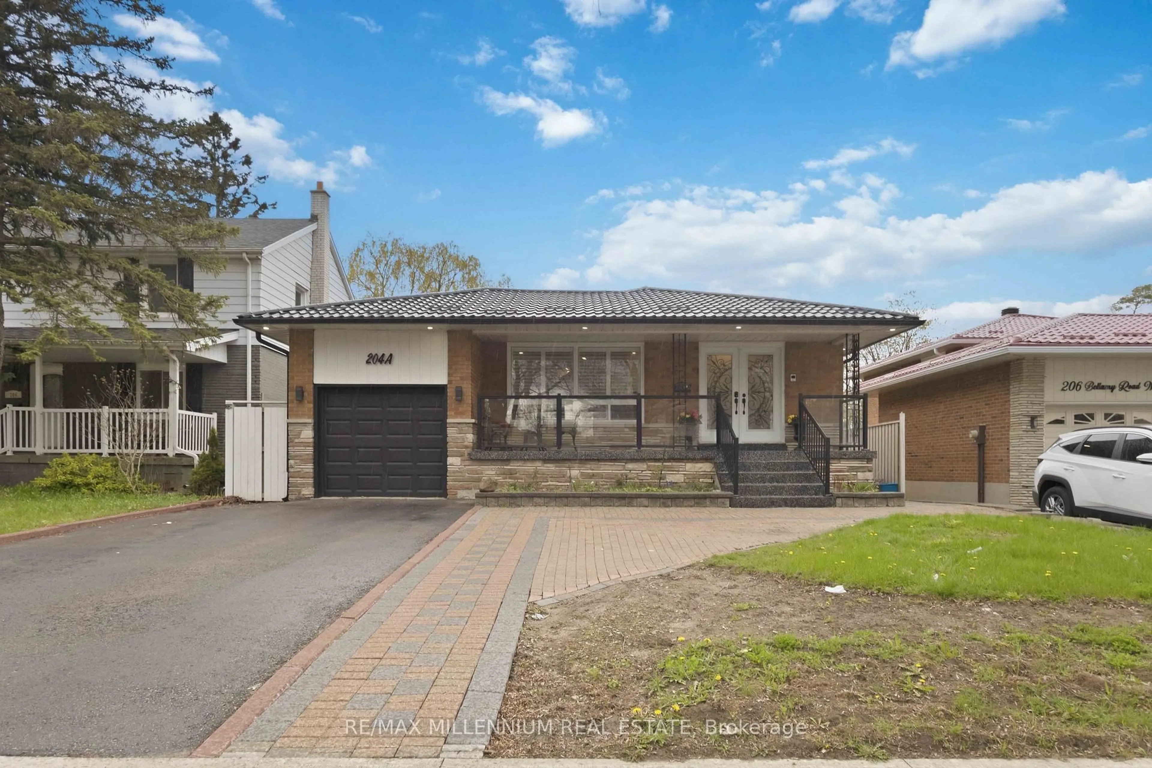 Home with brick exterior material, street for 204A Bellamy Rd, Toronto Ontario M1J 2L6