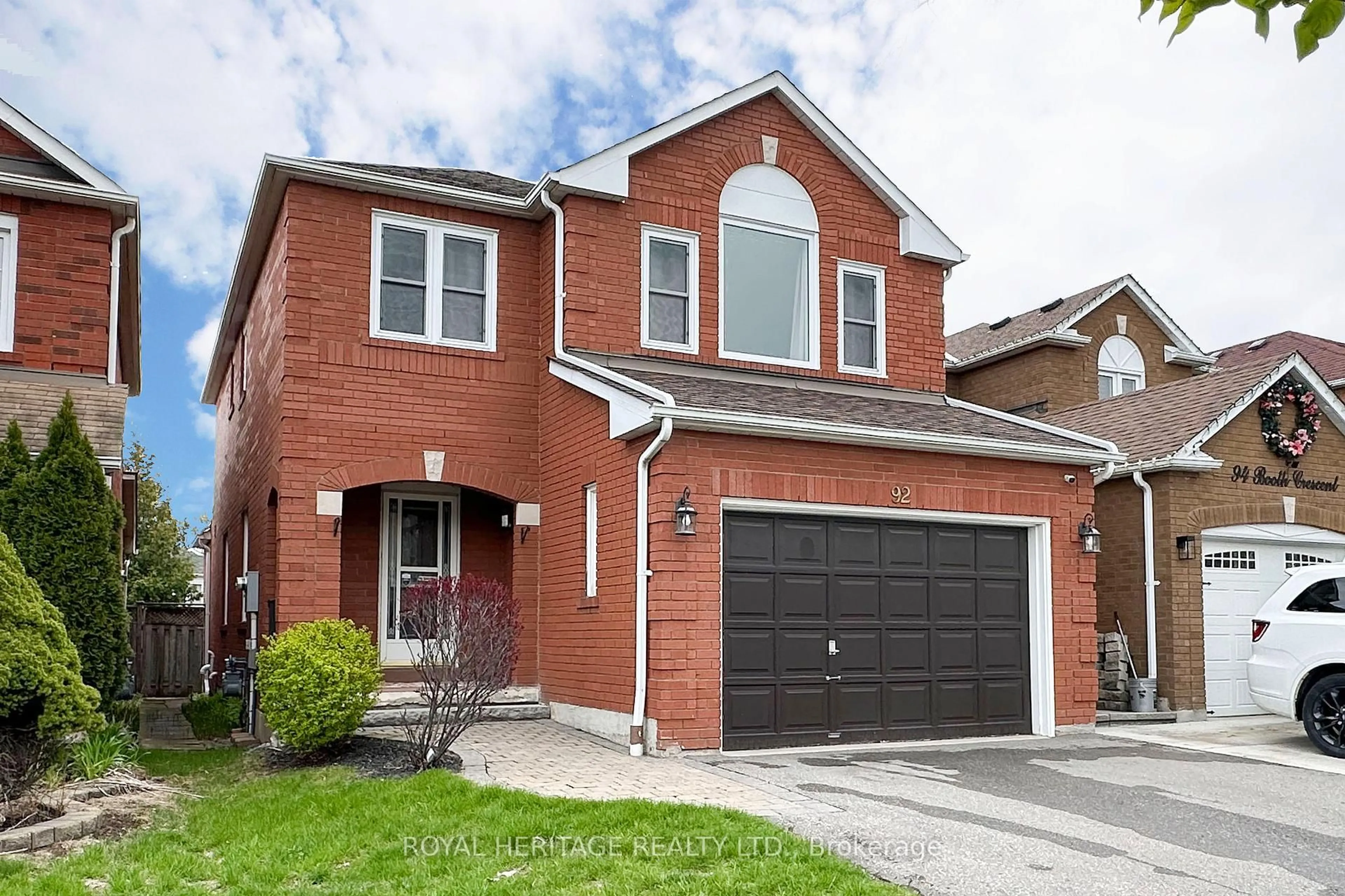 Home with brick exterior material, street for 92 Booth Cres, Ajax Ontario L1Z 1H7
