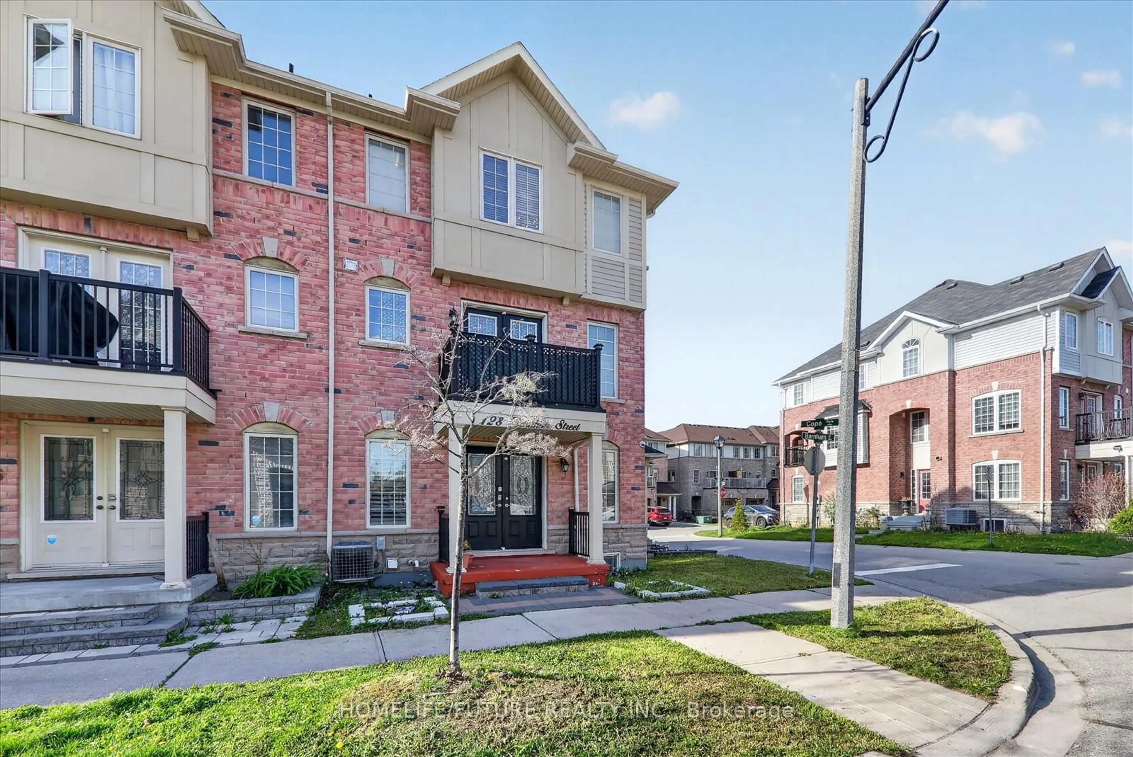 Home with brick exterior material, street for 128 Barnham St, Ajax Ontario L1Z 0K7