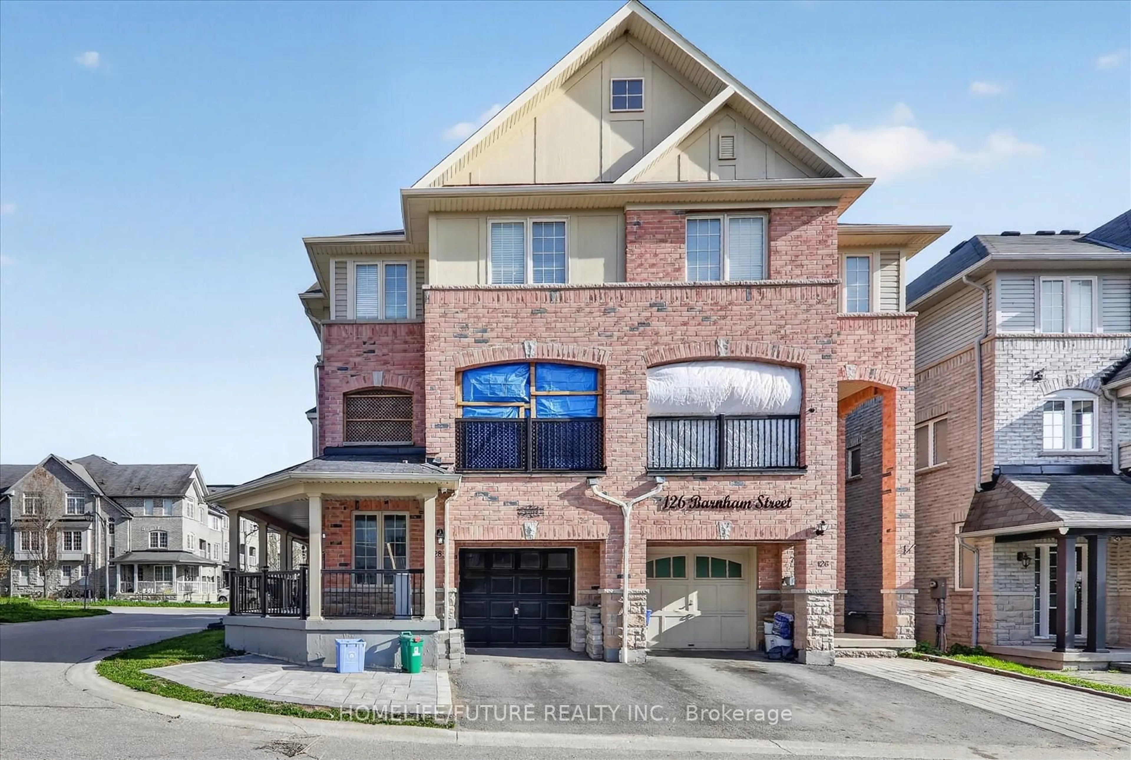 Home with brick exterior material, street for 128 Barnham St, Ajax Ontario L1Z 0K7