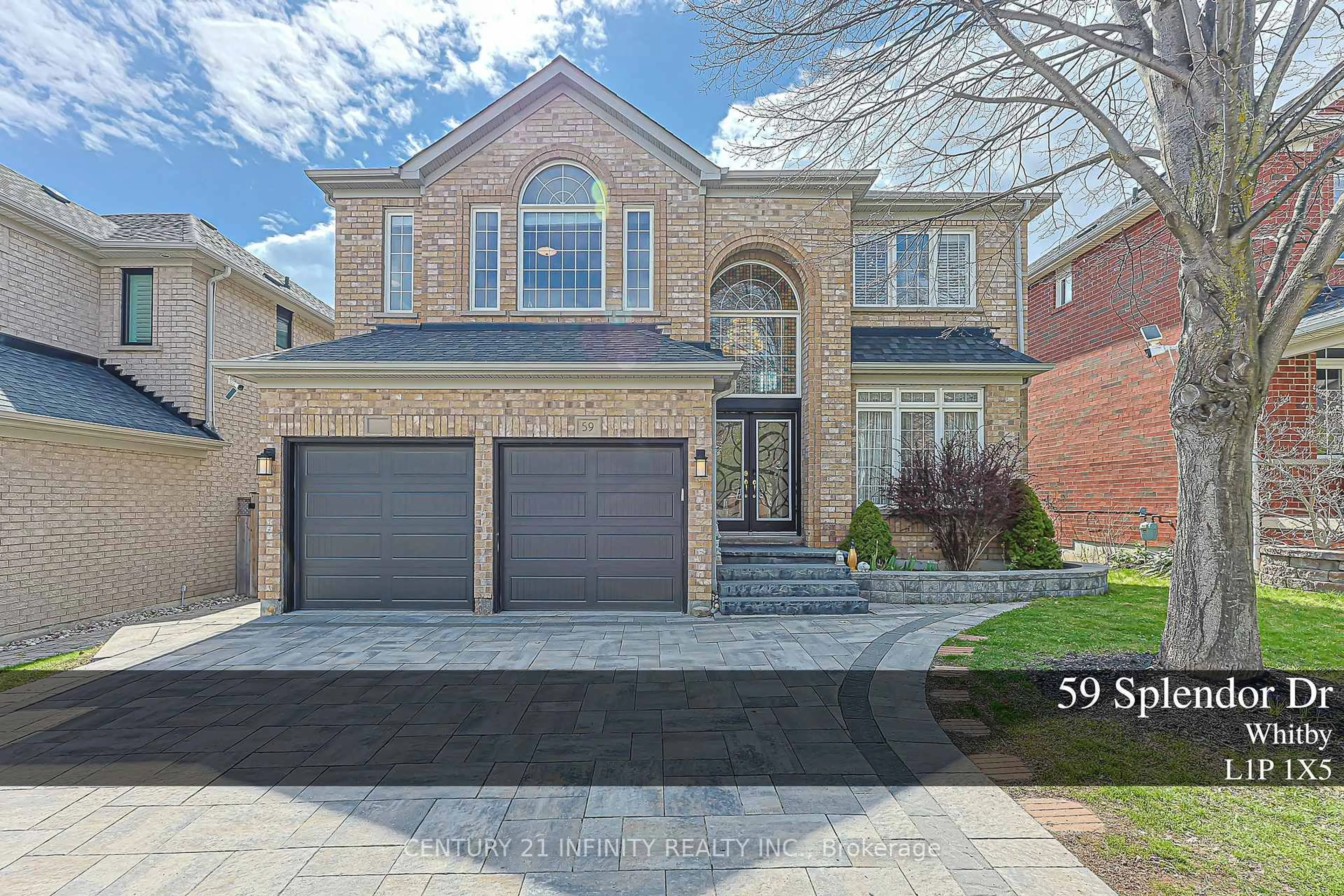 Home with brick exterior material, street for 59 Splendor Dr, Whitby Ontario L1P 1X5