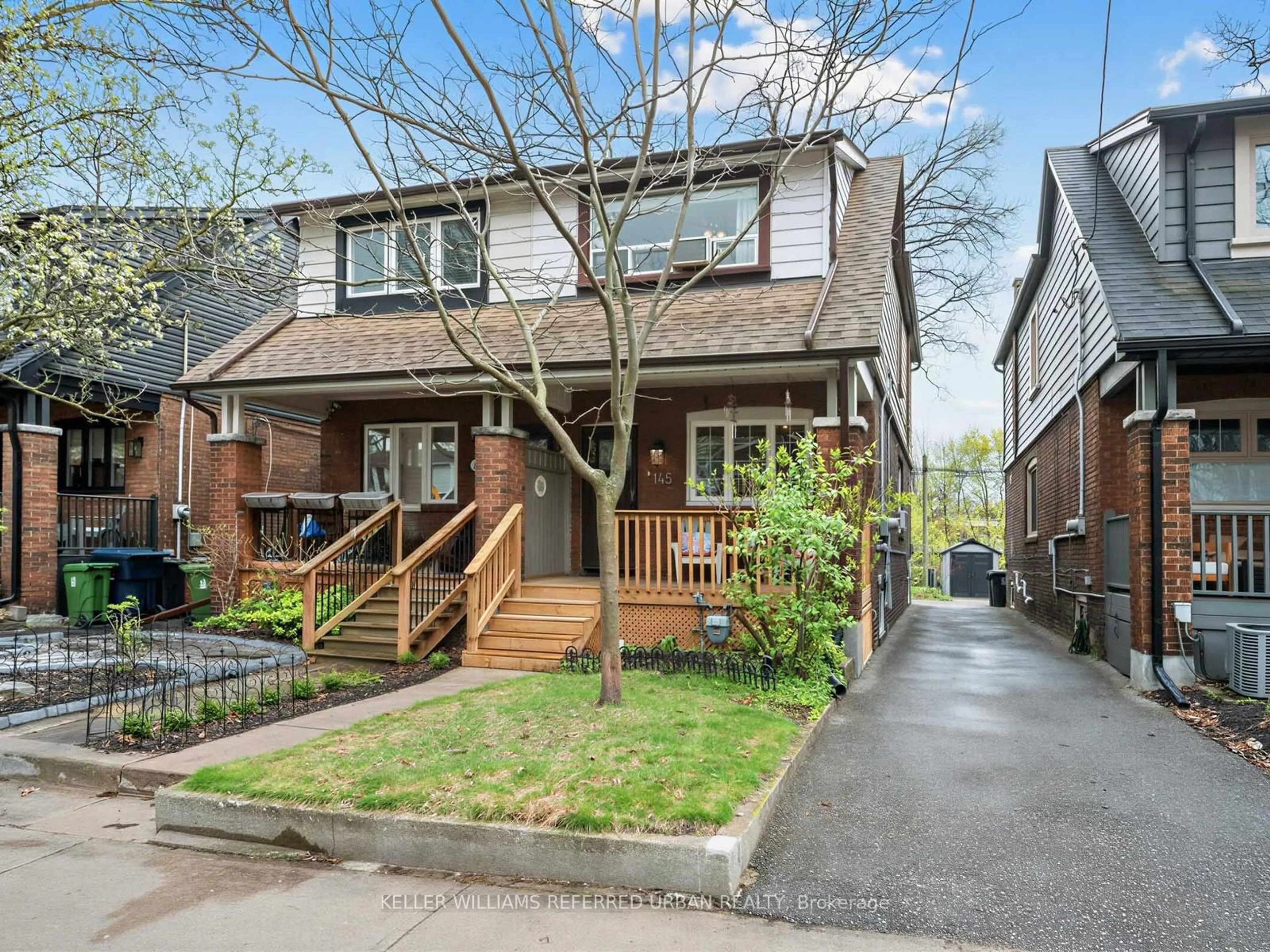 Home with brick exterior material, street for 145 Oakcrest Ave, Toronto Ontario M4C 1B8