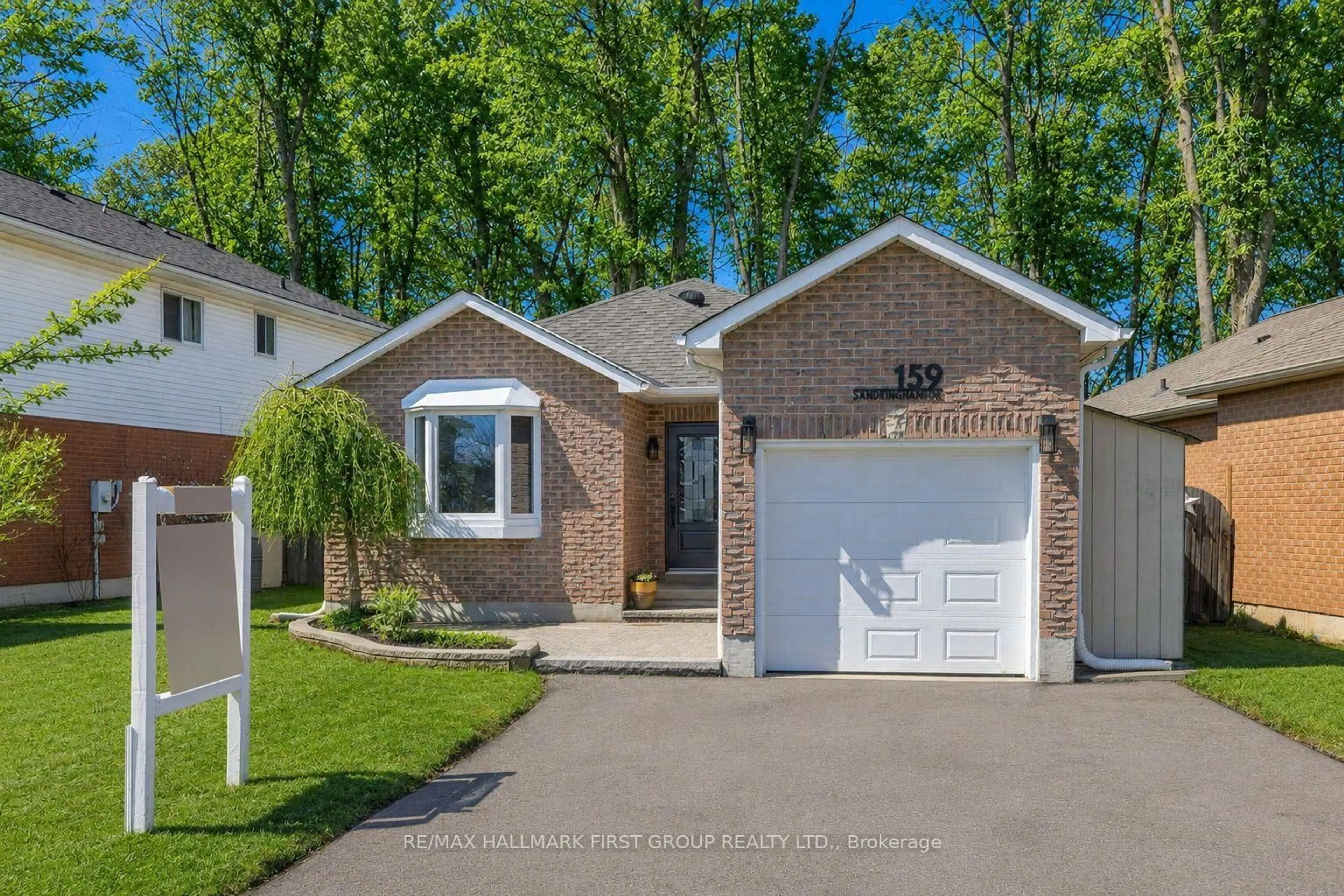 Home with vinyl exterior material, street for 159 Sandringham Dr, Clarington Ontario L1E 2G6