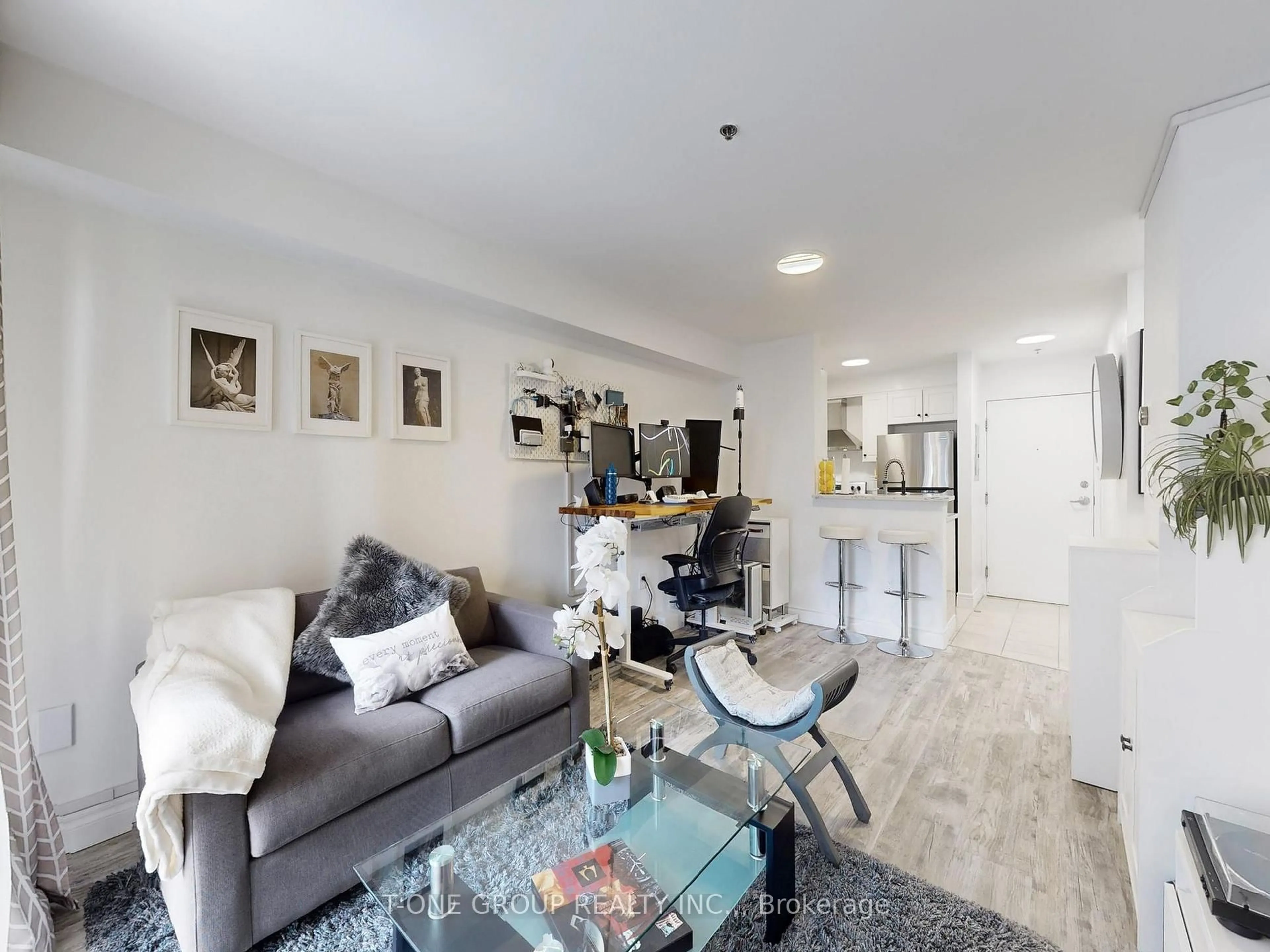 Living room with furniture, unknown for 5225 Finch Ave #217, Toronto Ontario M1S 5W8