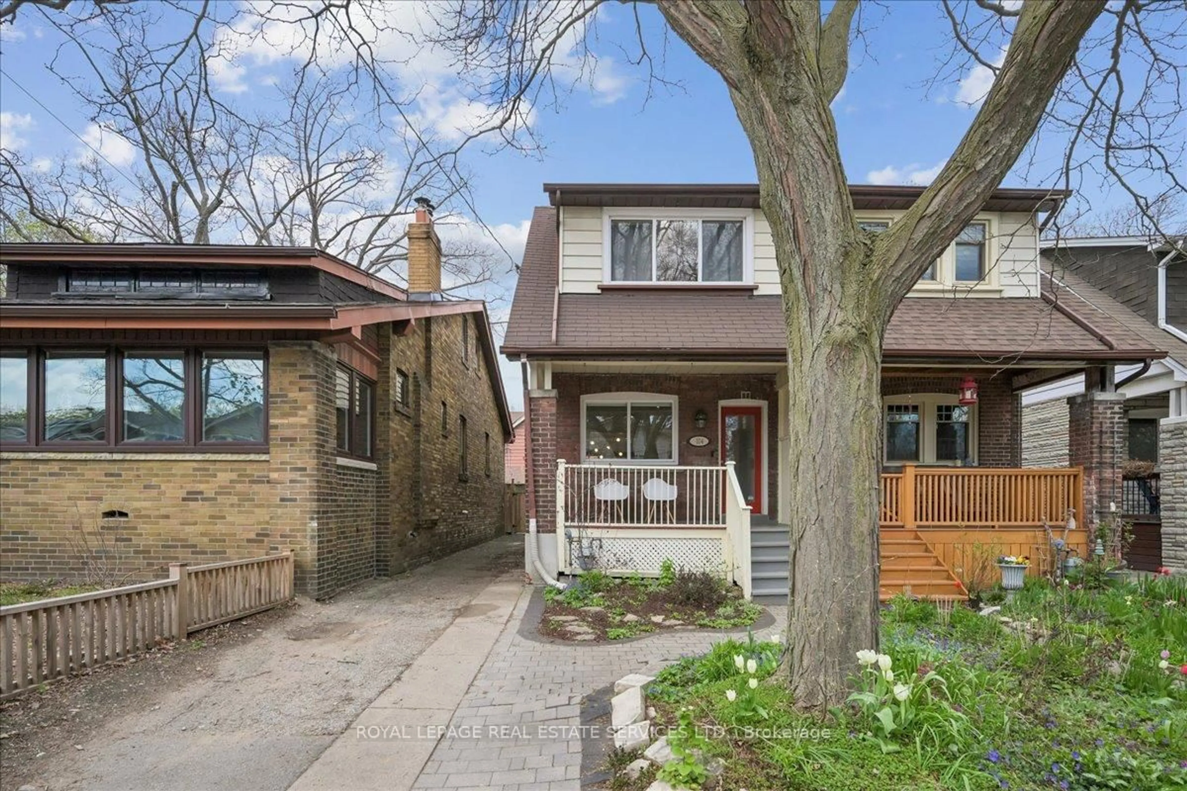 Home with brick exterior material, street for 104 Oakcrest Ave, Toronto Ontario M4C 1B7