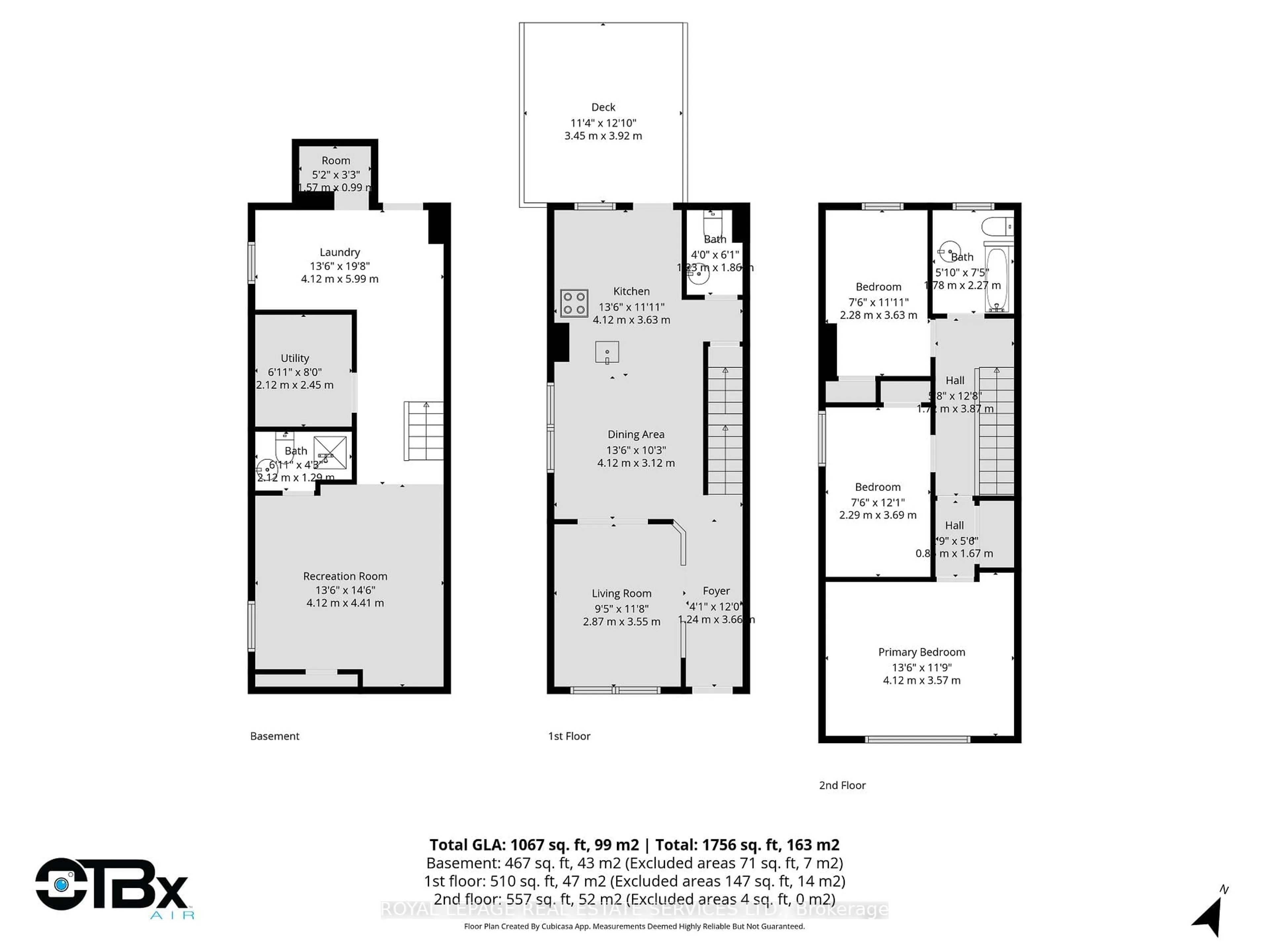 Floor plan for 104 Oakcrest Ave, Toronto Ontario M4C 1B7