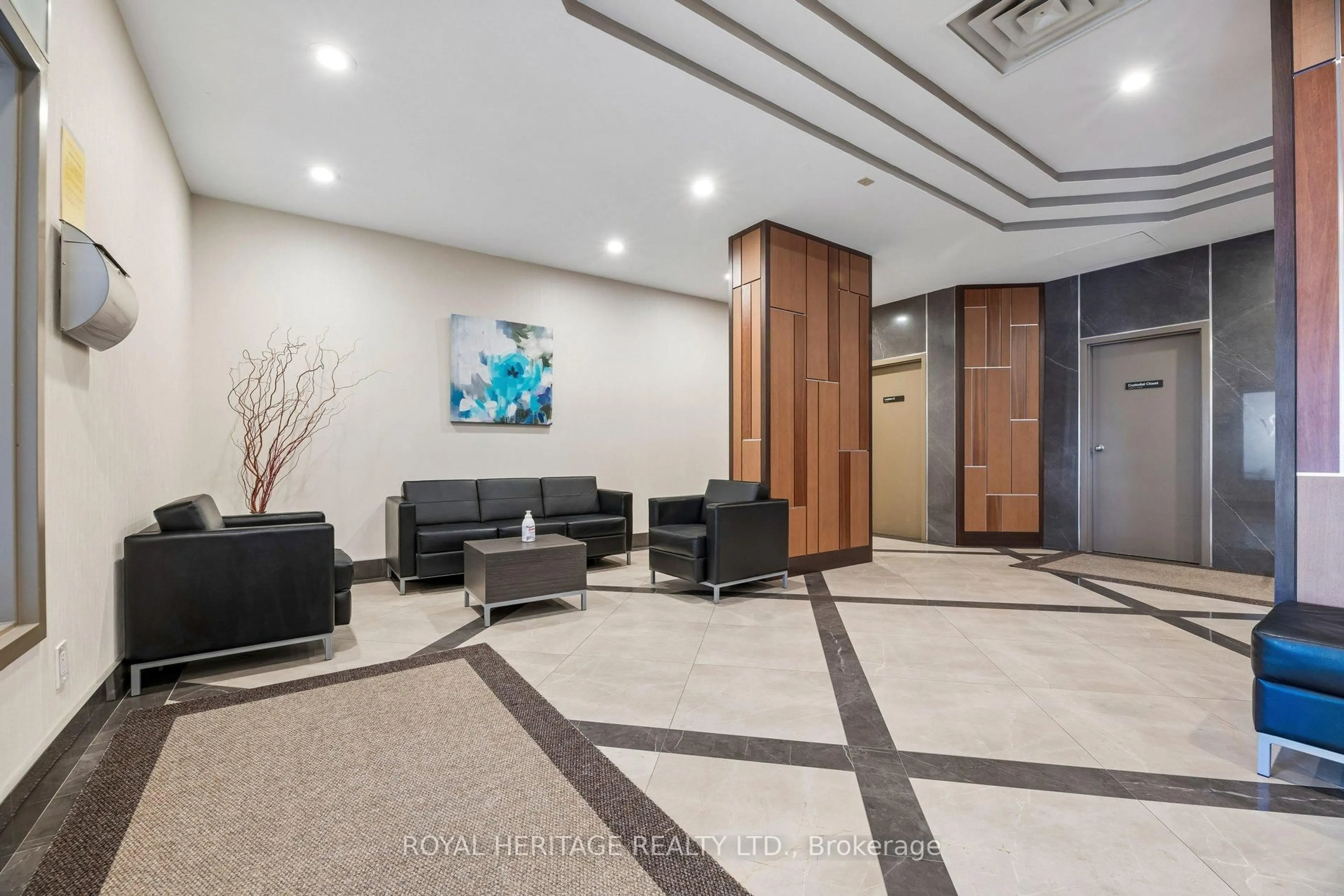 Lobby for 711 Rossland Rd #1209, Whitby Ontario L1N 8Z1