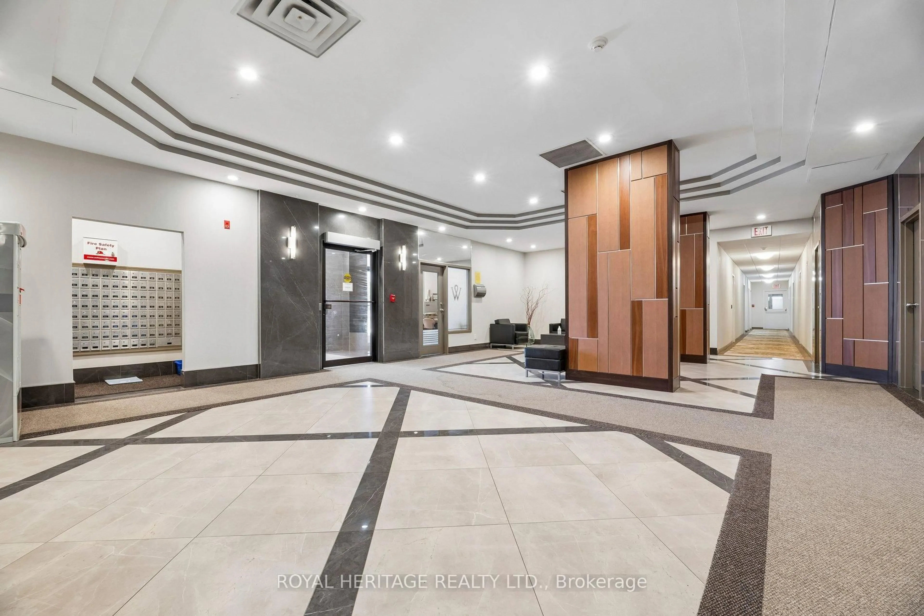Lobby for 711 Rossland Rd #1209, Whitby Ontario L1N 8Z1