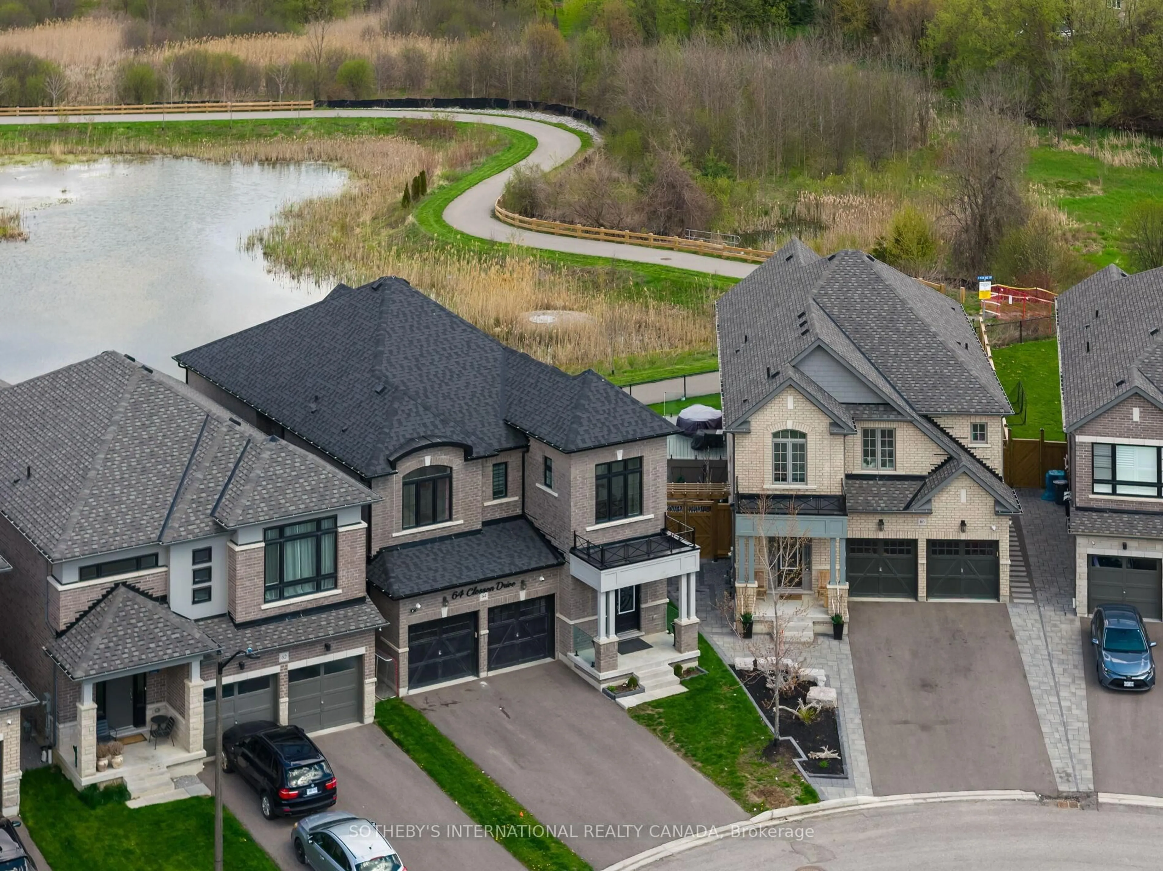 A pic from outside/outdoor area/front of a property/back of a property/a pic from drone, unknown for 64 Closson Dr, Whitby Ontario L1P 0M9