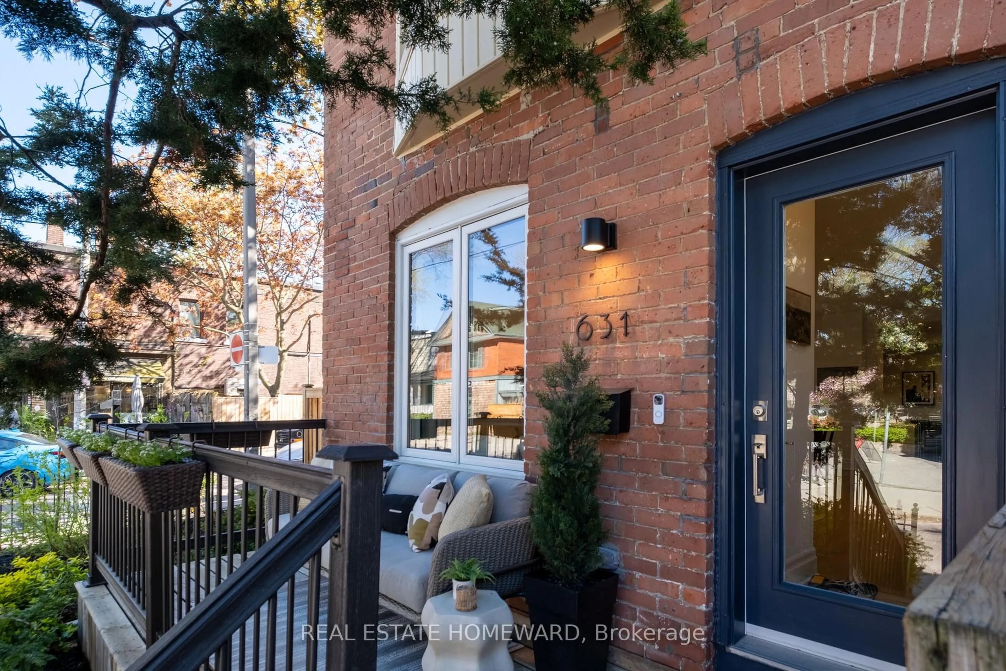 Home with brick exterior material, street for 631 Logan Ave, Toronto Ontario M4K 3C2