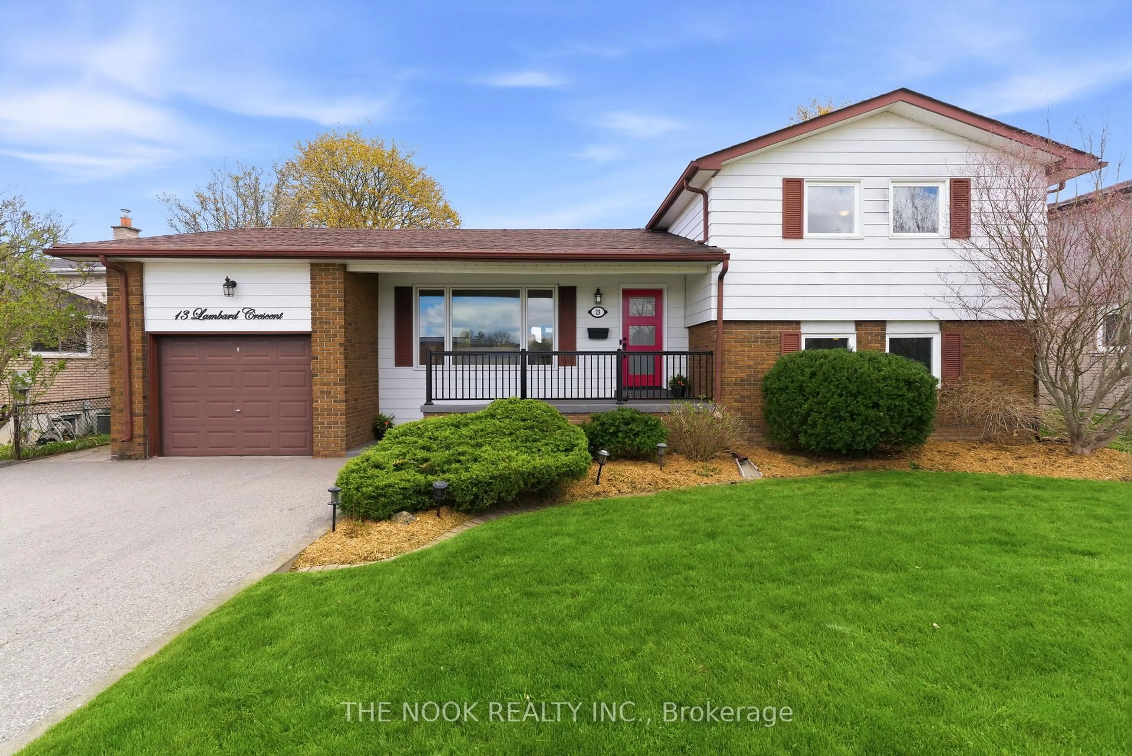 Home with vinyl exterior material, street for 13 Lambard Cres, Ajax Ontario L1S 1M6