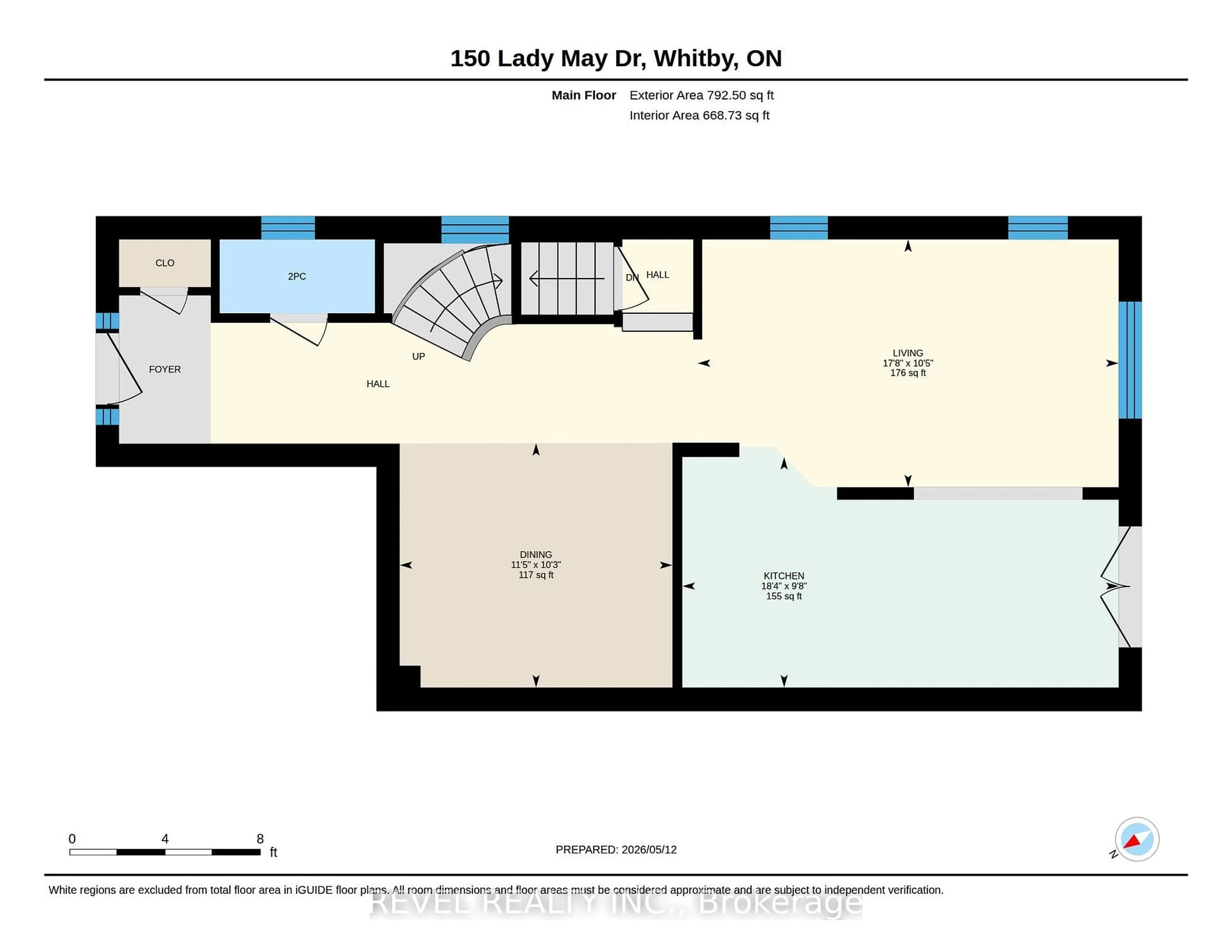Floor plan for 150 Lady May Dr, Whitby Ontario L1R 3M4
