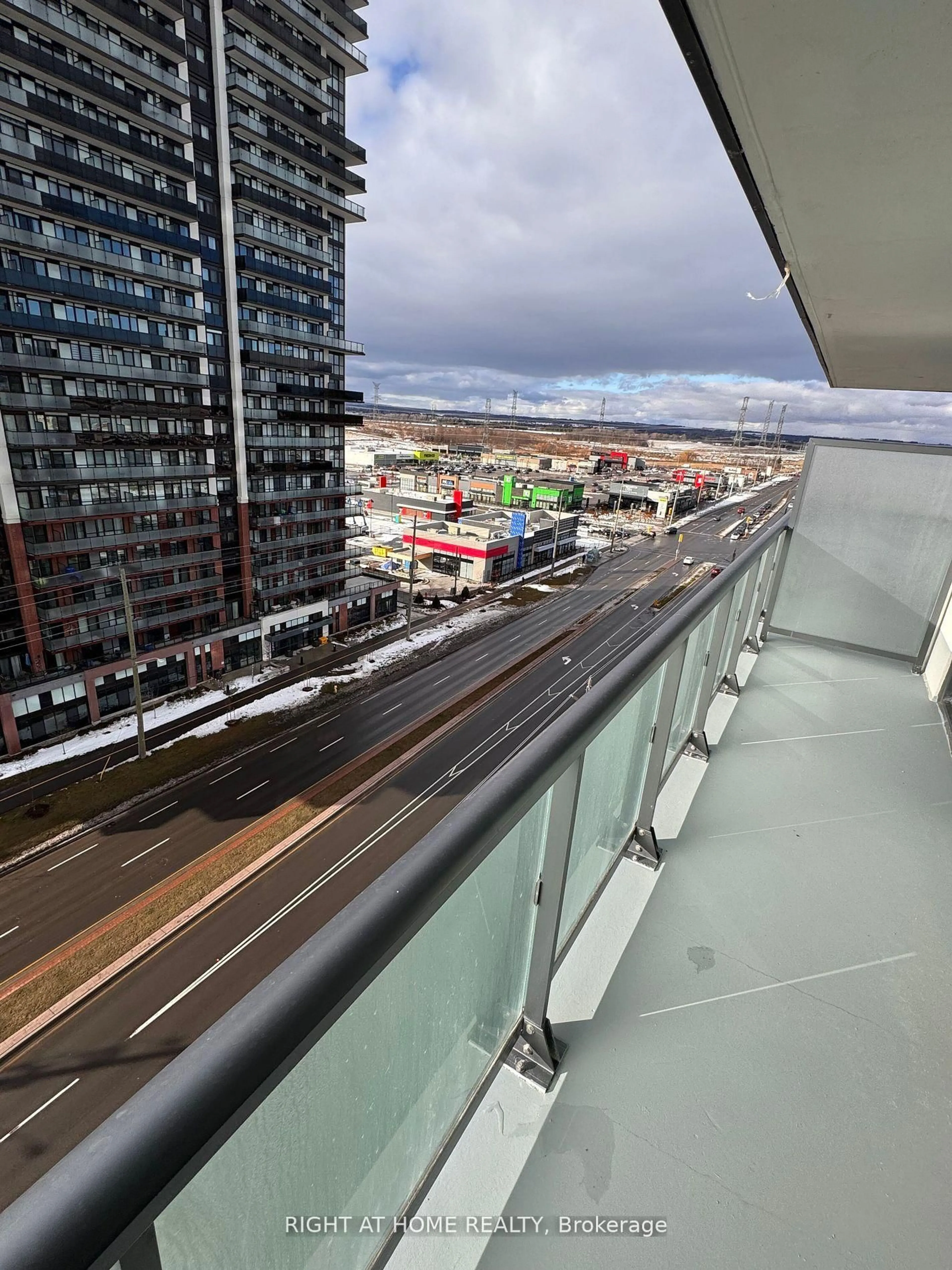 Balcony in the apartment, city buildings view from balcony for 2545 Simcoe St #1015, Oshawa Ontario L1L 0W3
