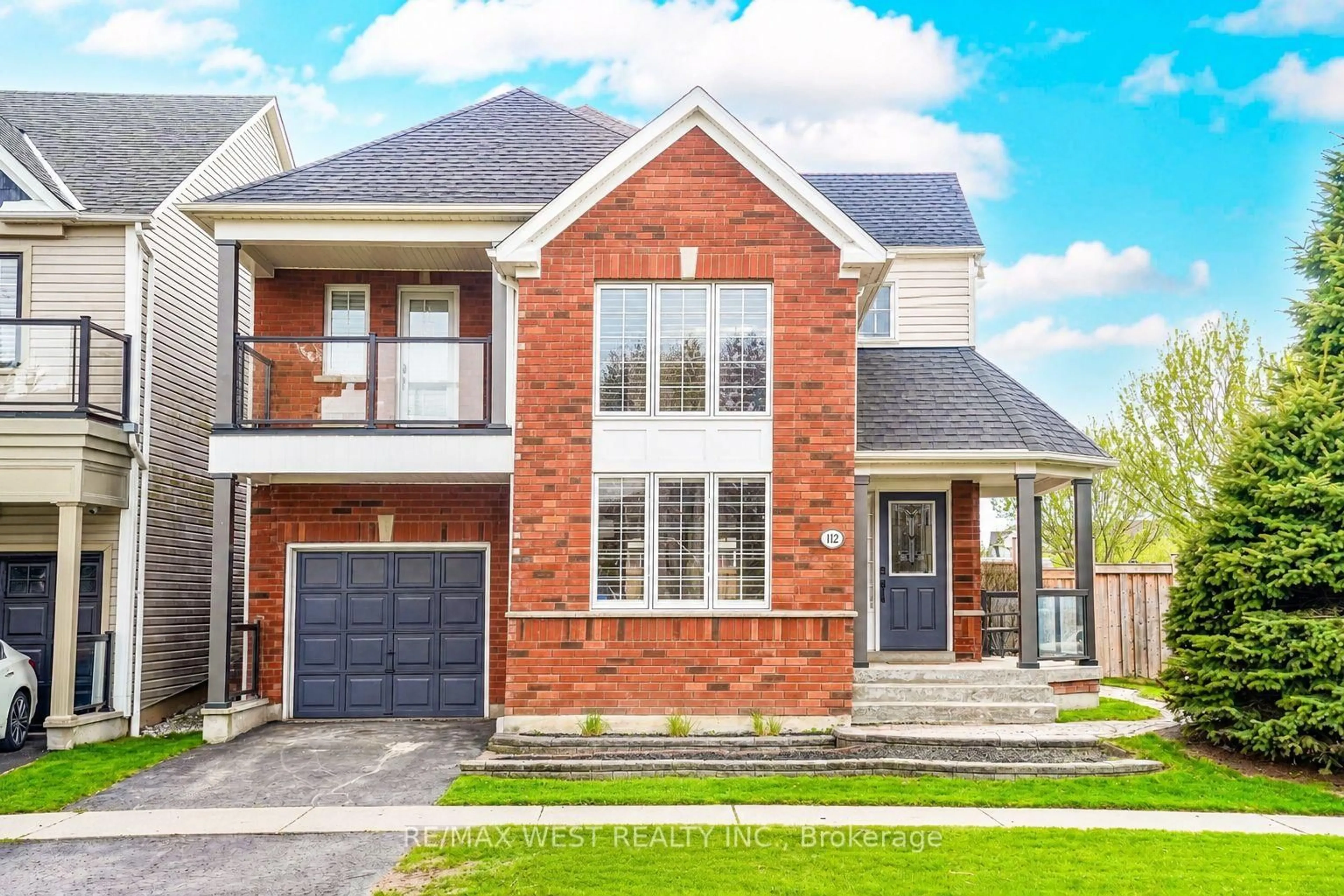 Home with brick exterior material, street for 112 Handley Cres, Ajax Ontario L1Z 1L7