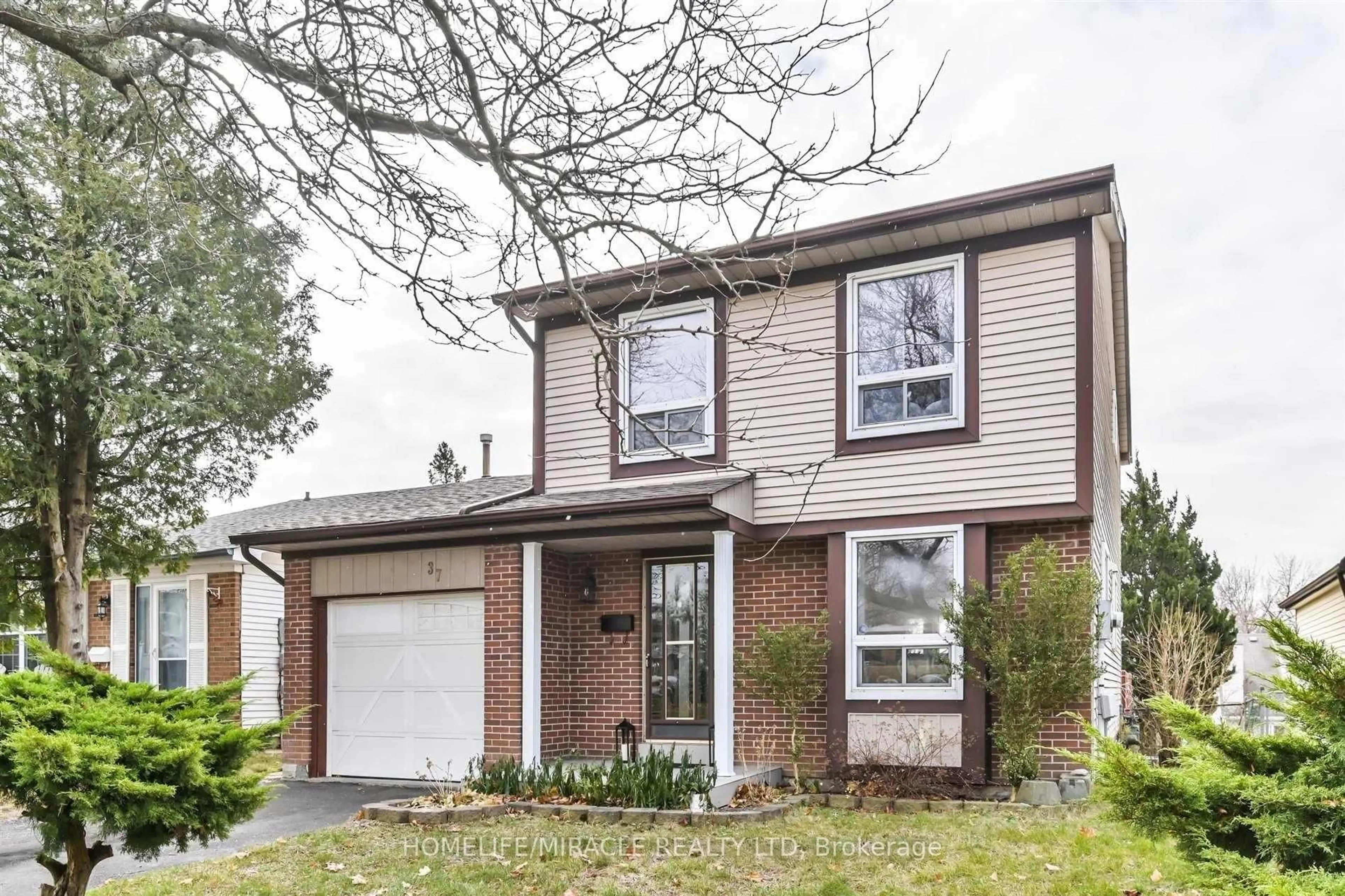 Home with brick exterior material, street for 37 Banner Cres, Ajax Ontario L1S 3S8