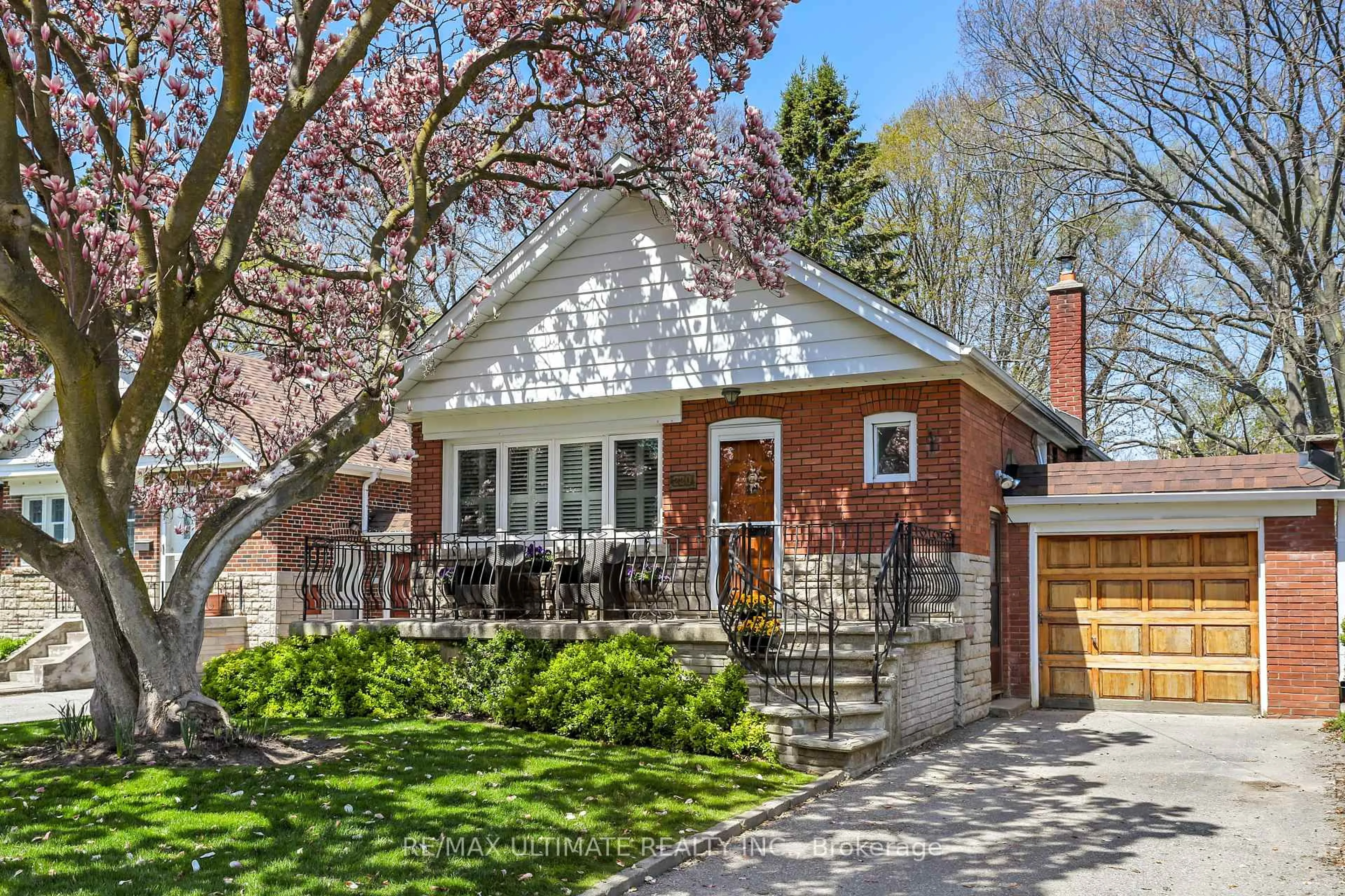Home with brick exterior material, street for 220 Parkview Hill Cres, Toronto Ontario M4B 1R8