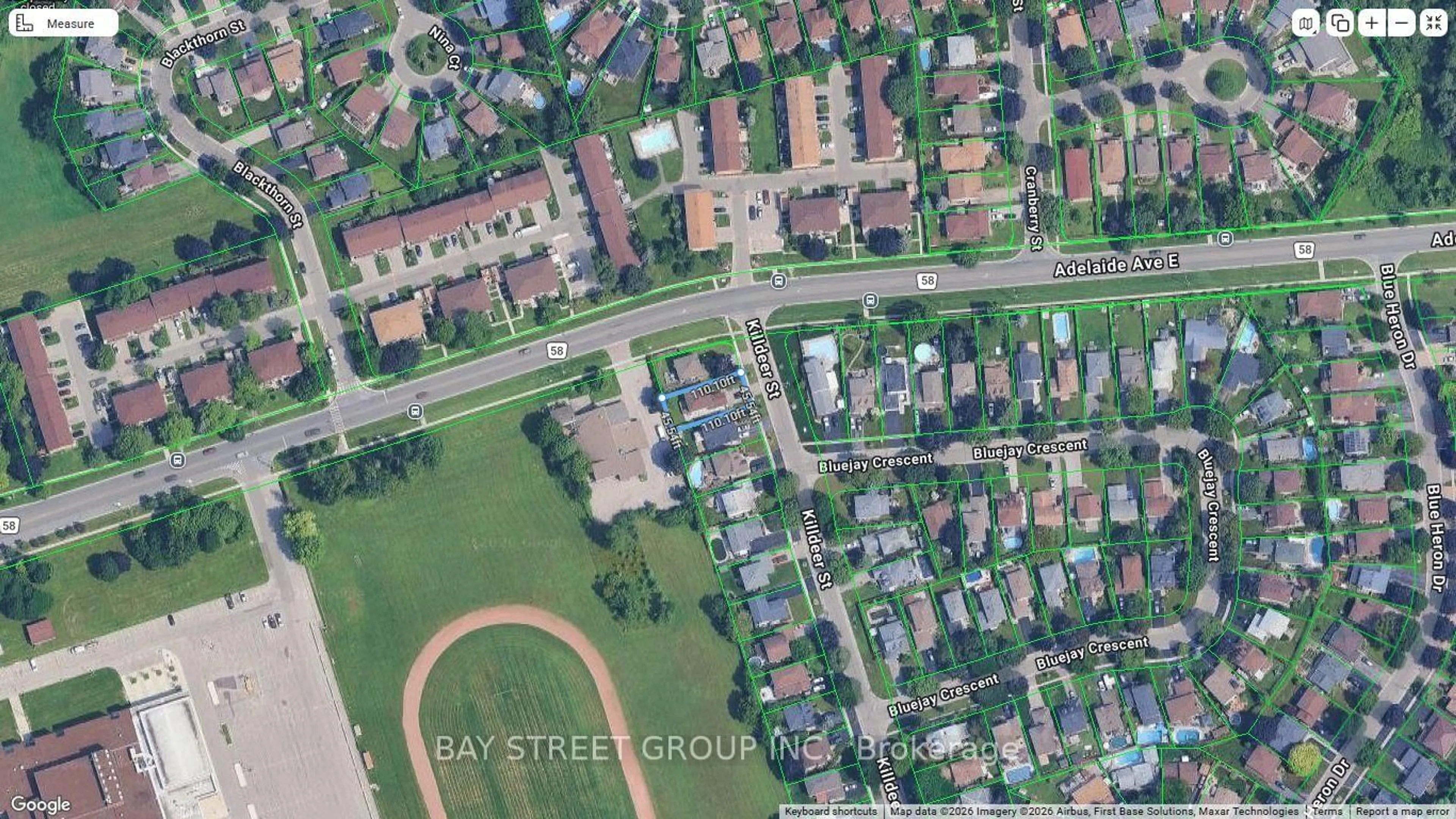 Picture of a map for 296 Killdeer St, Oshawa Ontario L1G 6X3