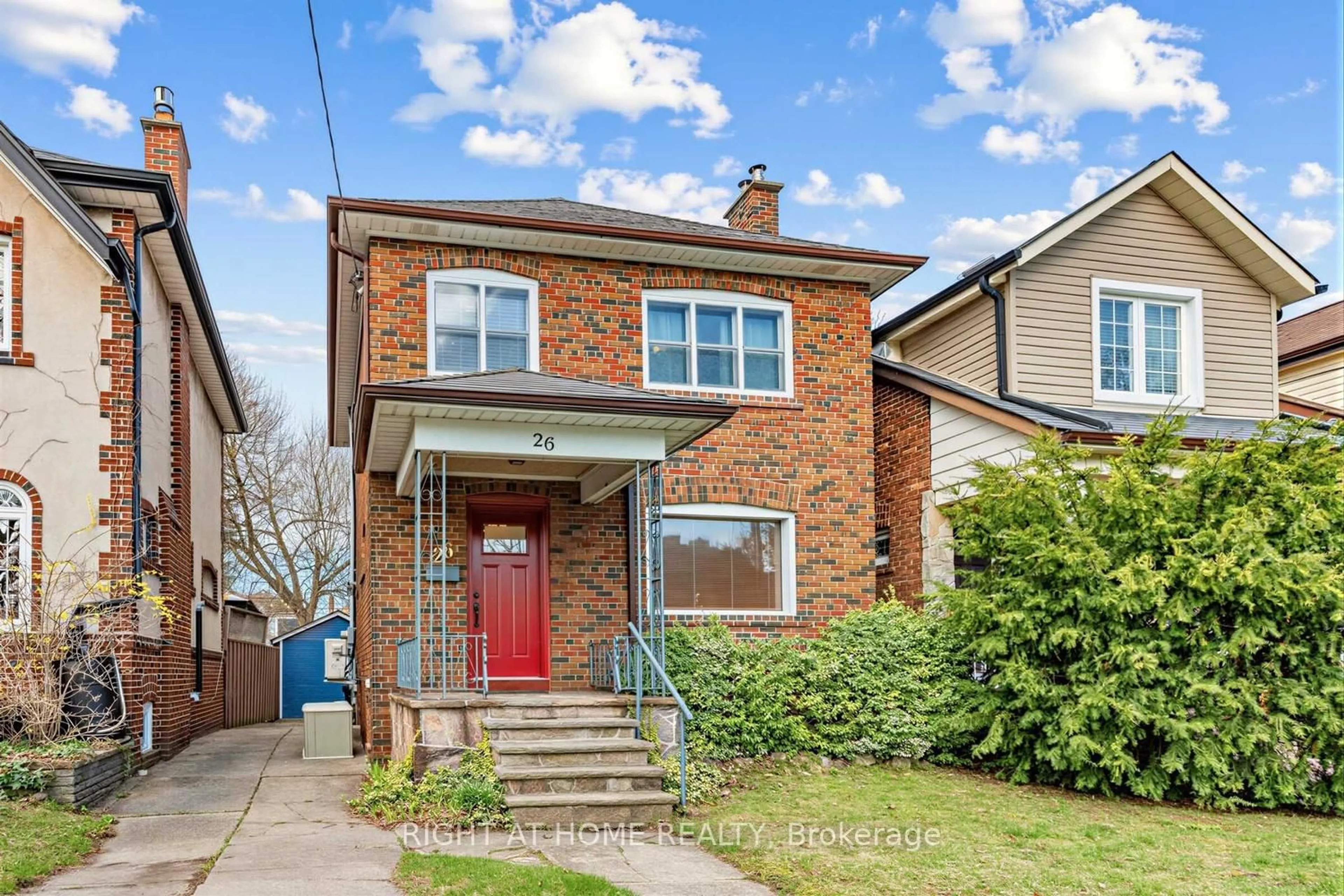 Home with brick exterior material, street for 26 Maryland Blvd, Toronto Ontario M4C 5C9