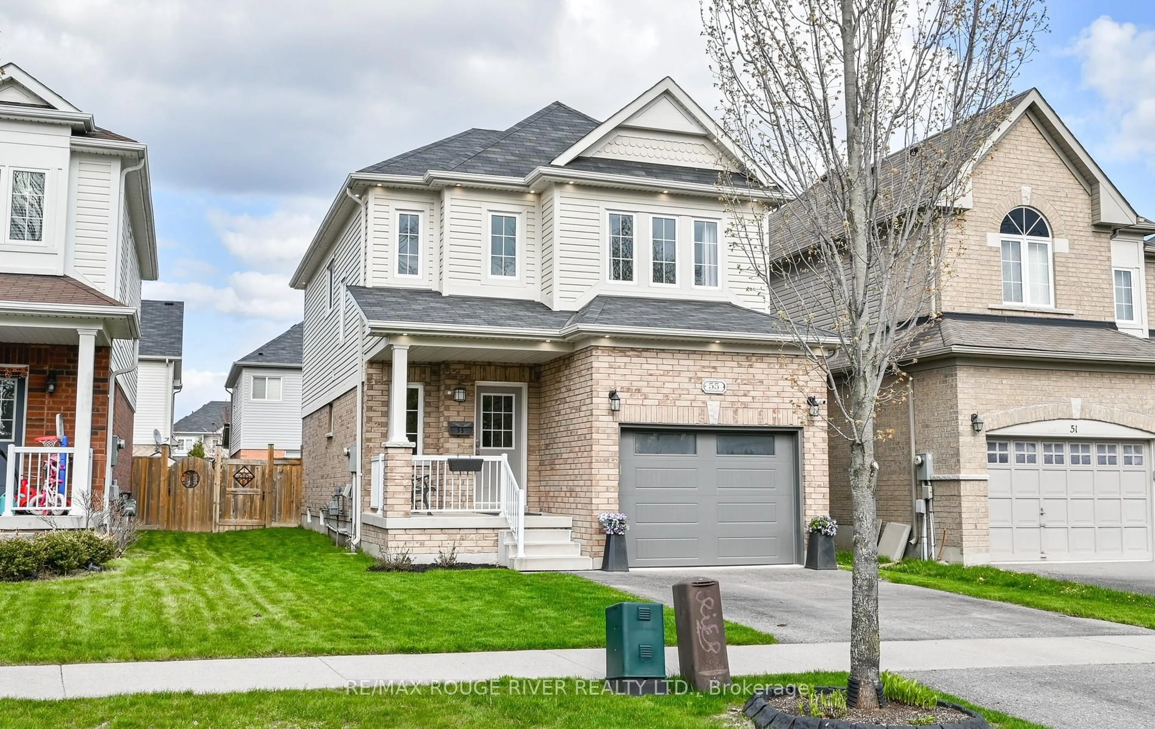 Home with brick exterior material, street for 55 Redfern Cres, Clarington Ontario L1C 0K2