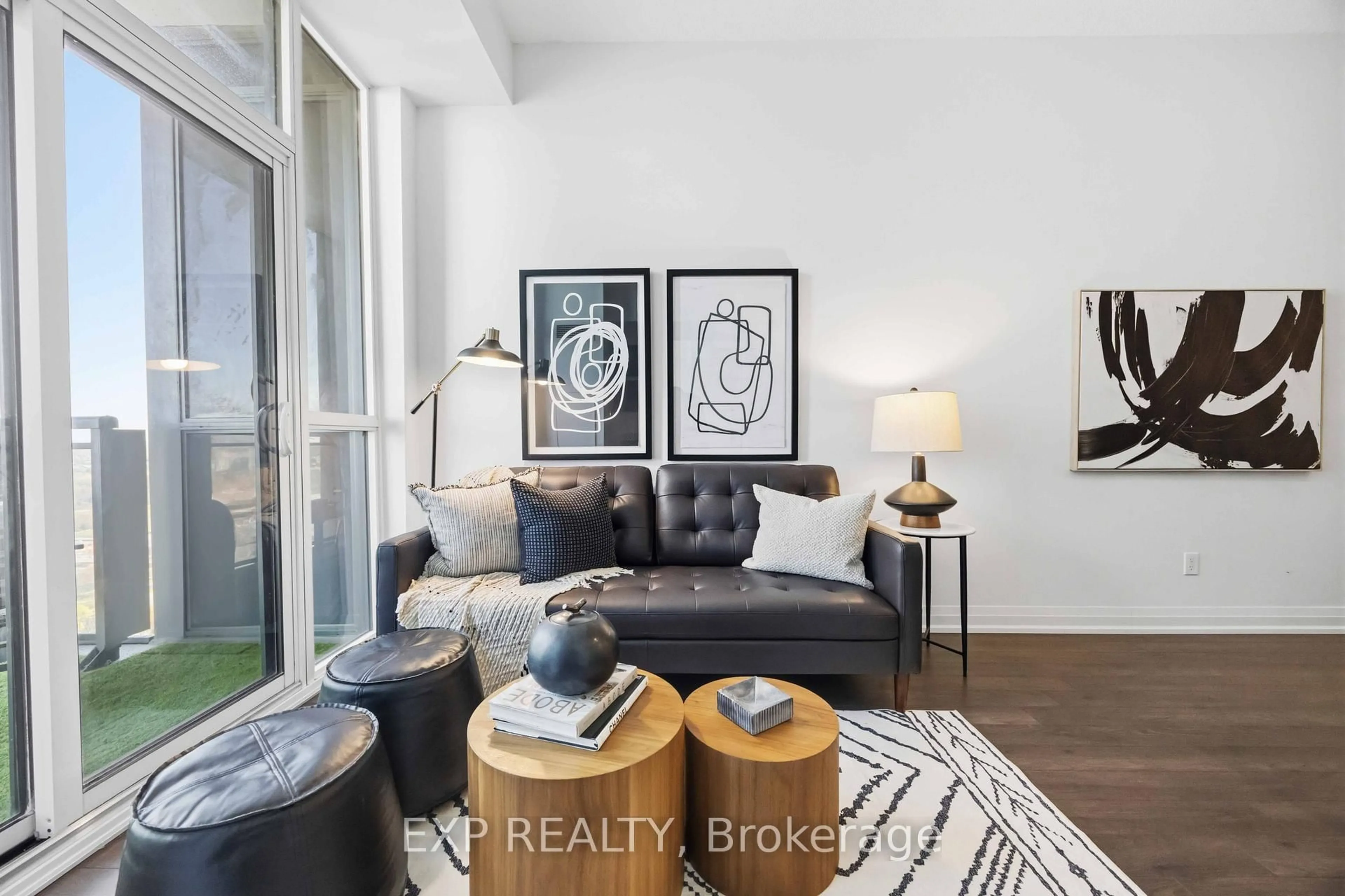 Living room with furniture, unknown for 20 Meadowglen Pl #2710, Toronto Ontario M1G 0A9