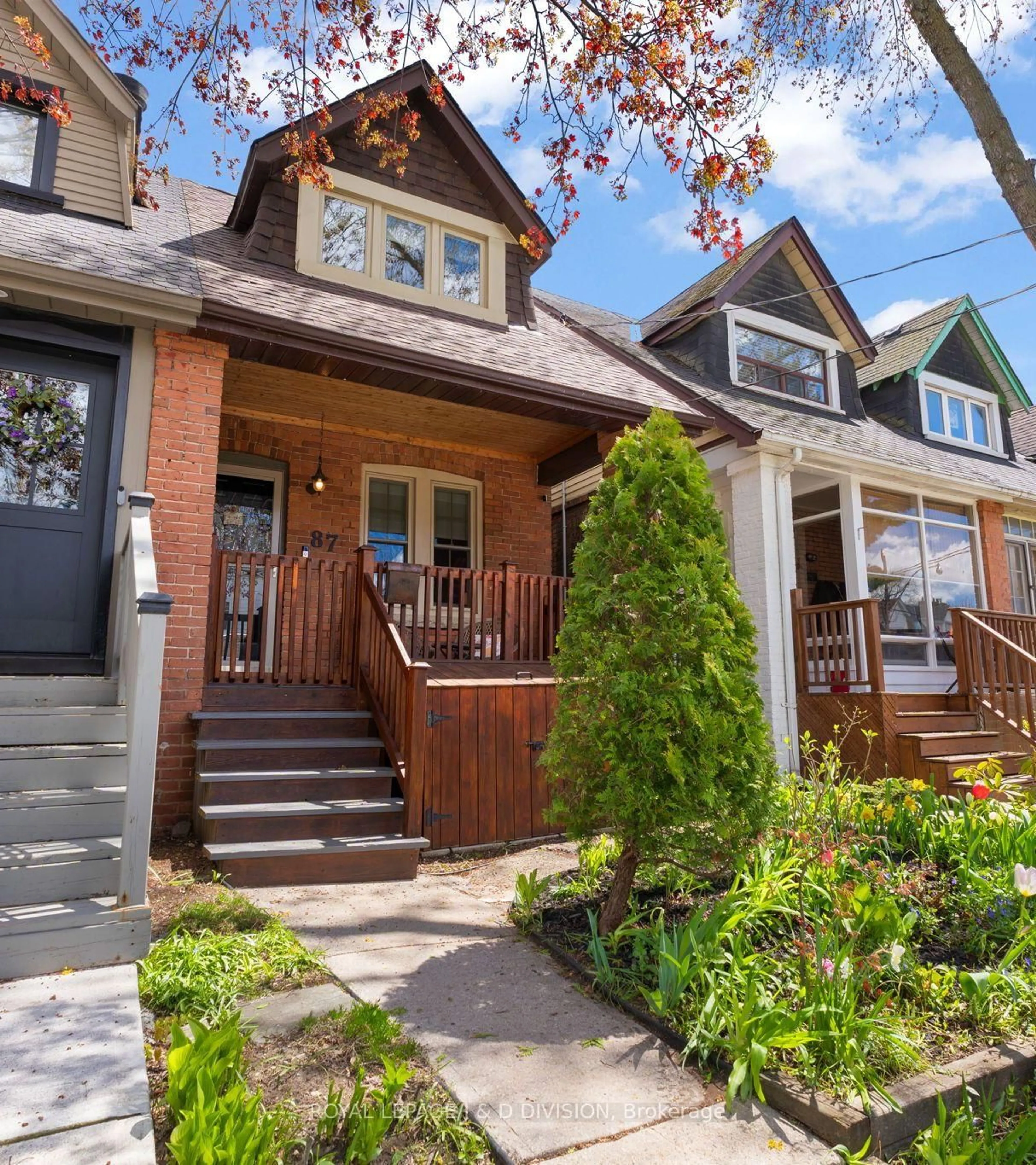 Home with brick exterior material, street for 87 Kent Rd, Toronto Ontario M4L 2X5