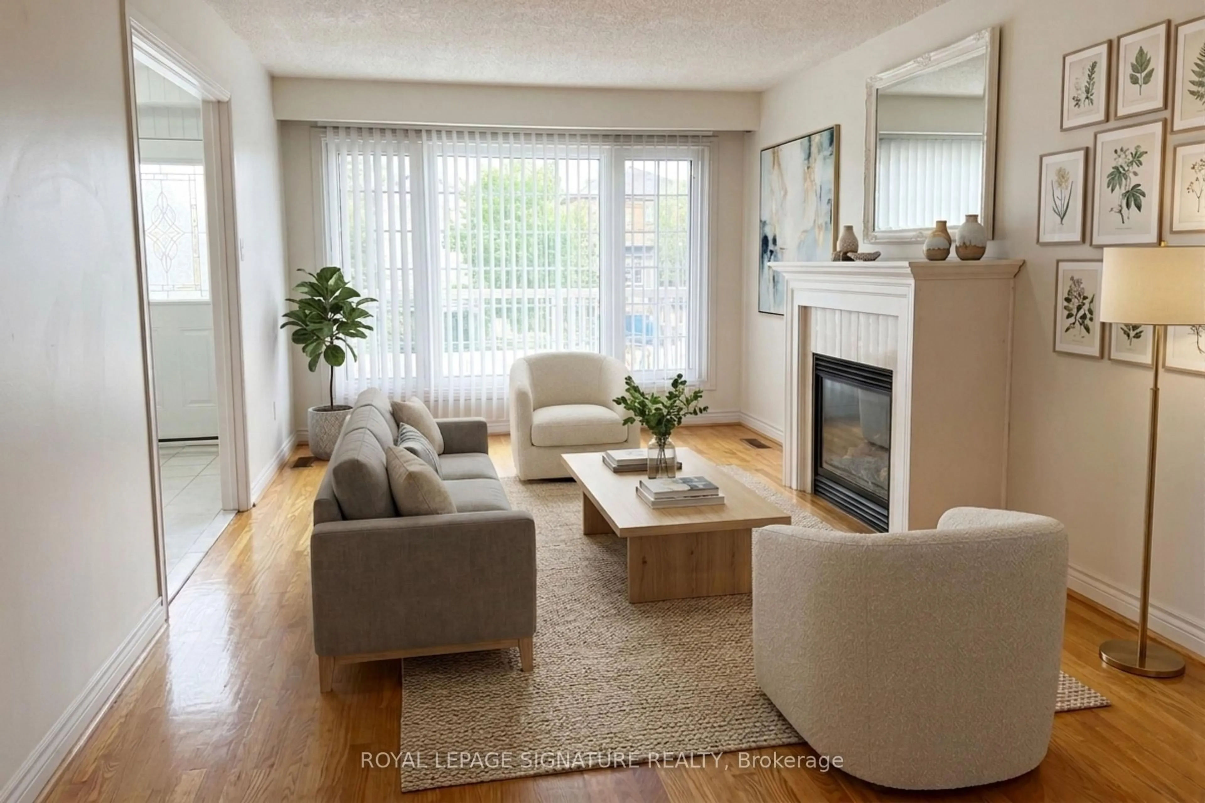 Living room with furniture, wood/laminate floor for 248 Gowan Ave, Toronto Ontario M4J 2K6