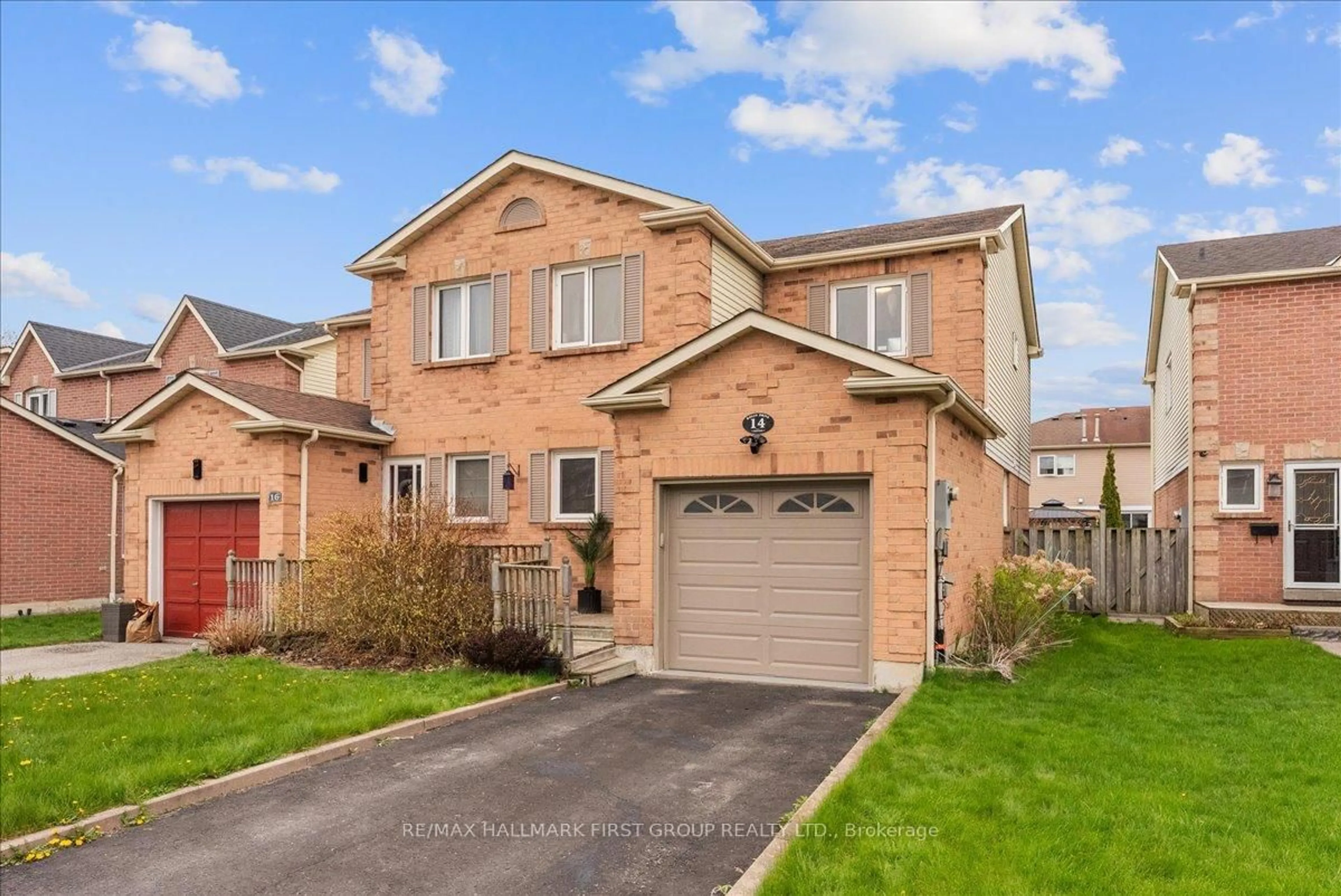 Home with brick exterior material, street for 14 Rollo Dr, Ajax Ontario L1S 7E7