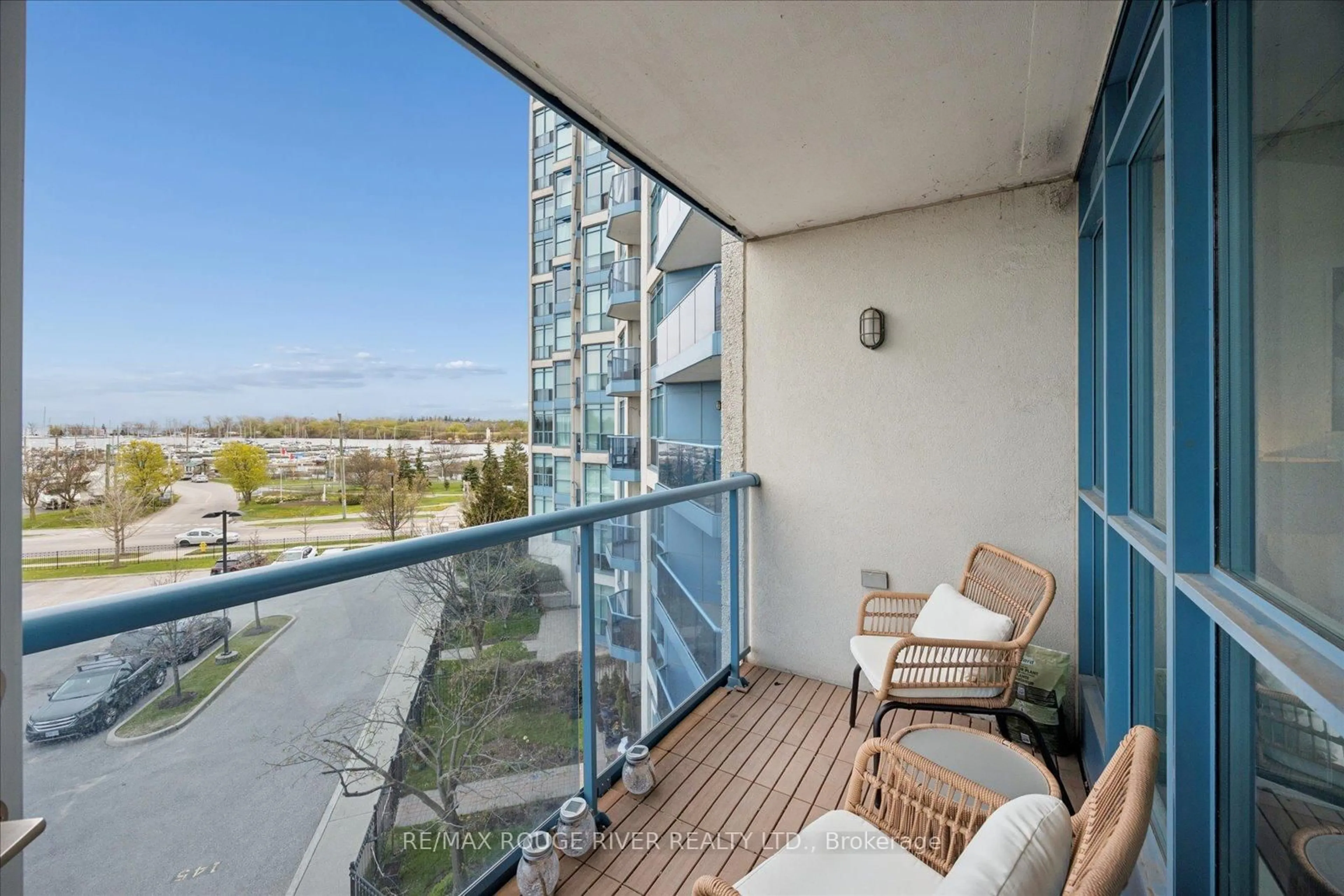 Balcony in the apartment, water/lake/river/ocean view for 340 Watson St #305, Whitby Ontario L1N 9G1