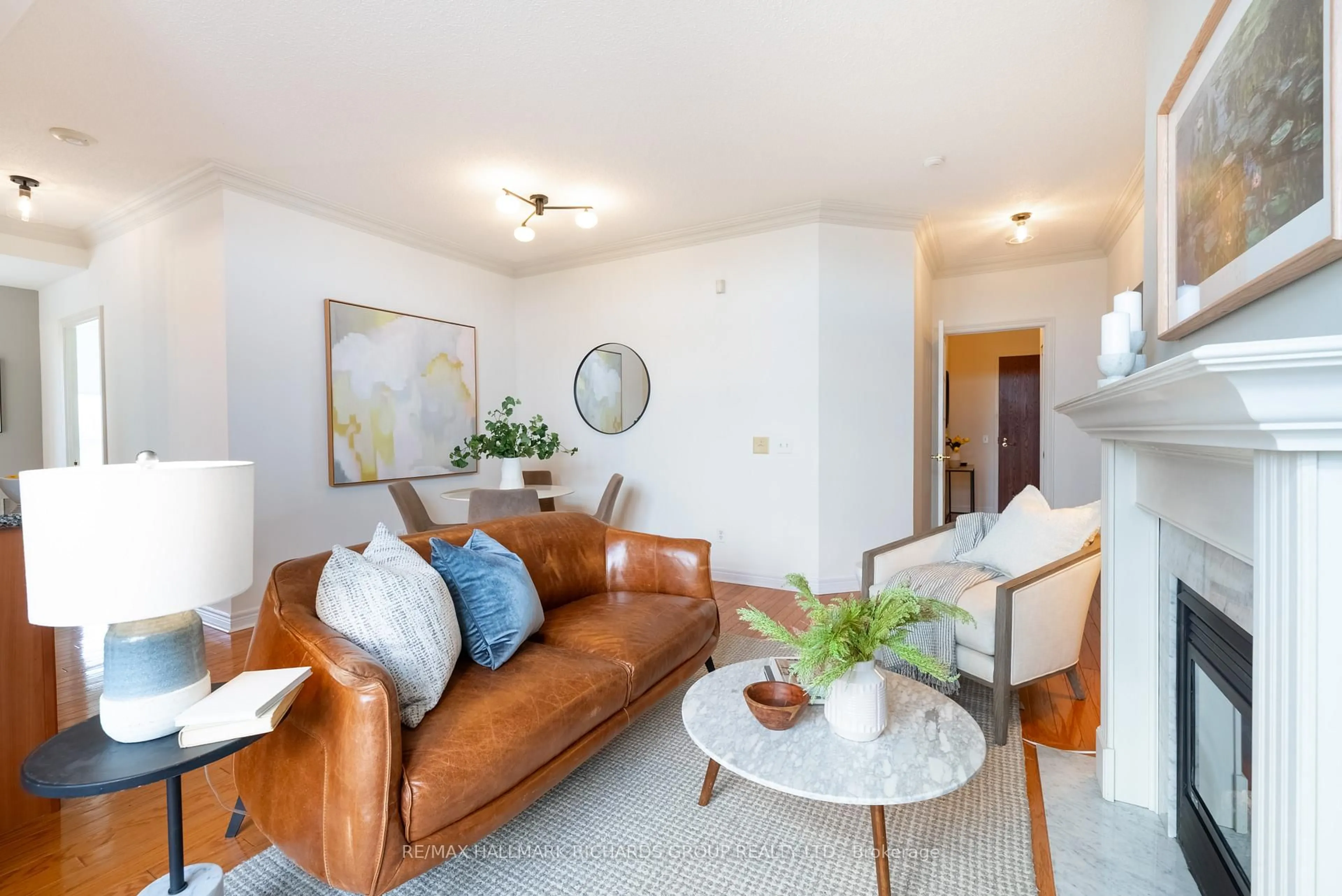 Living room with furniture, unknown for 9 Boardwalk Dr #405, Toronto Ontario M4L 6T1