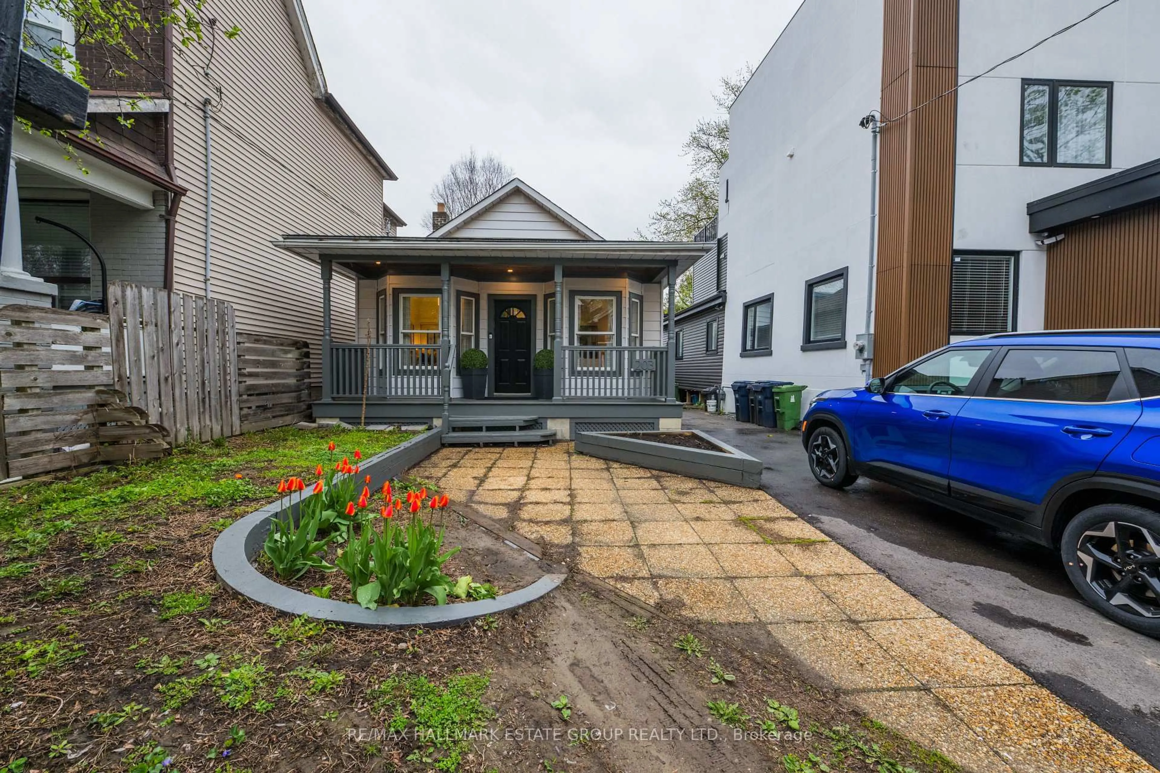 Patio, street for 203 Rhodes Ave, Toronto Ontario M4L 3A2