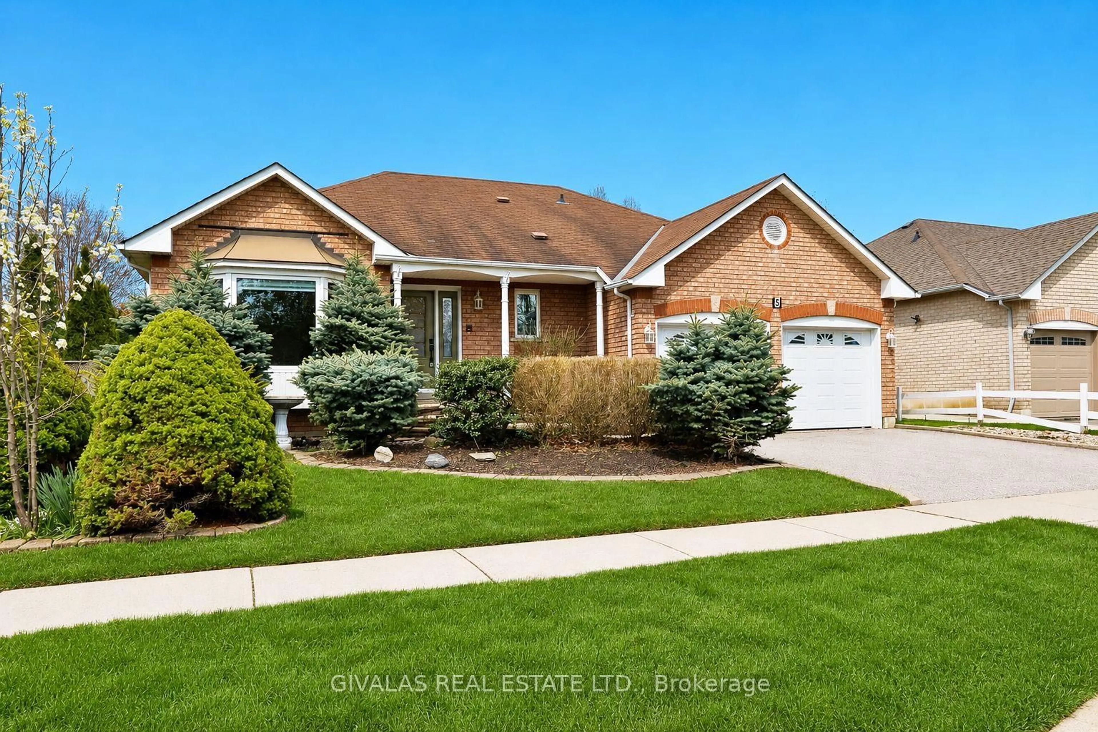 Home with brick exterior material, street for 5 Mcgregor Dr, Ajax Ontario L1T 3W8