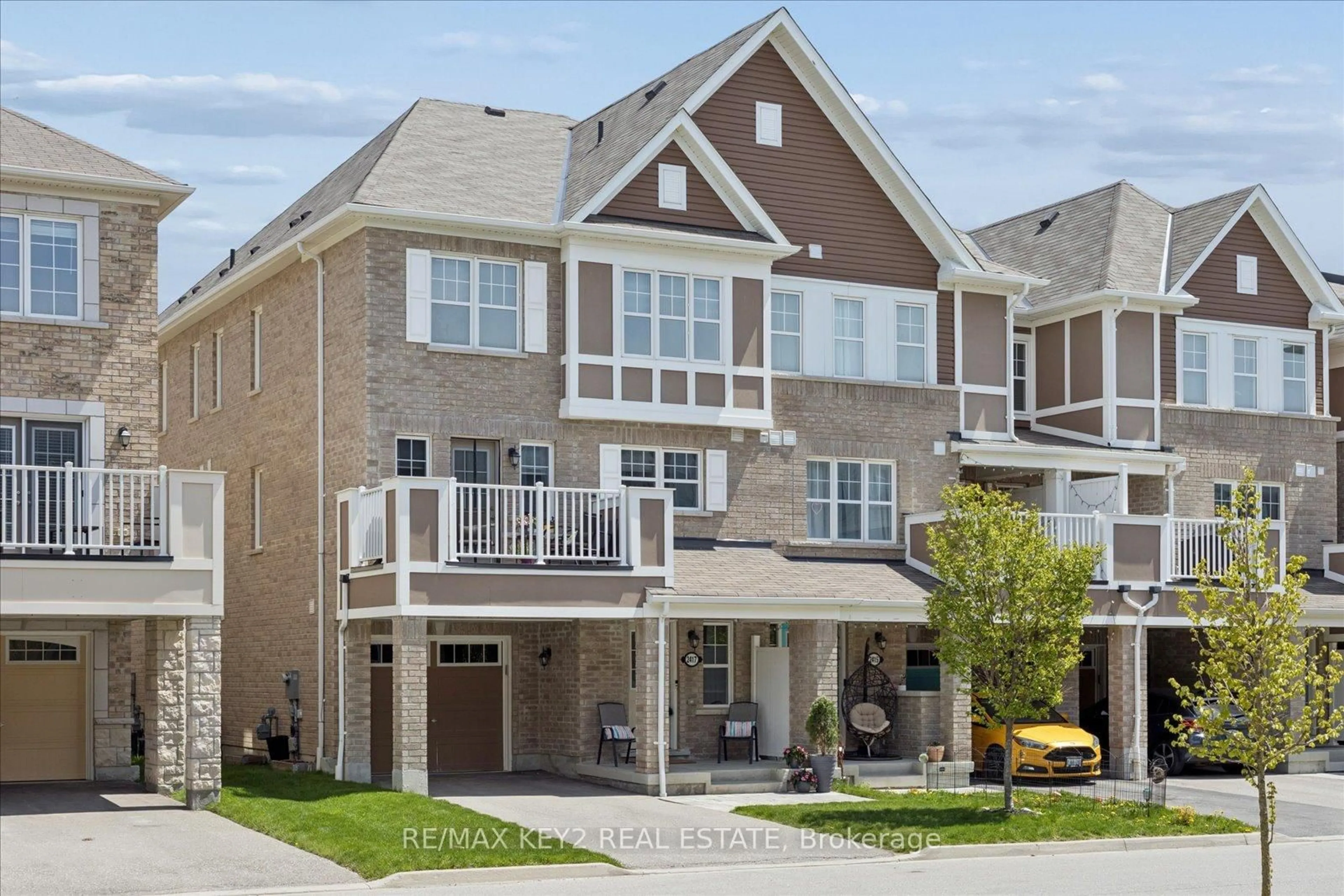 Home with brick exterior material, street for 2417 Fall Harvest Cres, Pickering Ontario L1X 0G1
