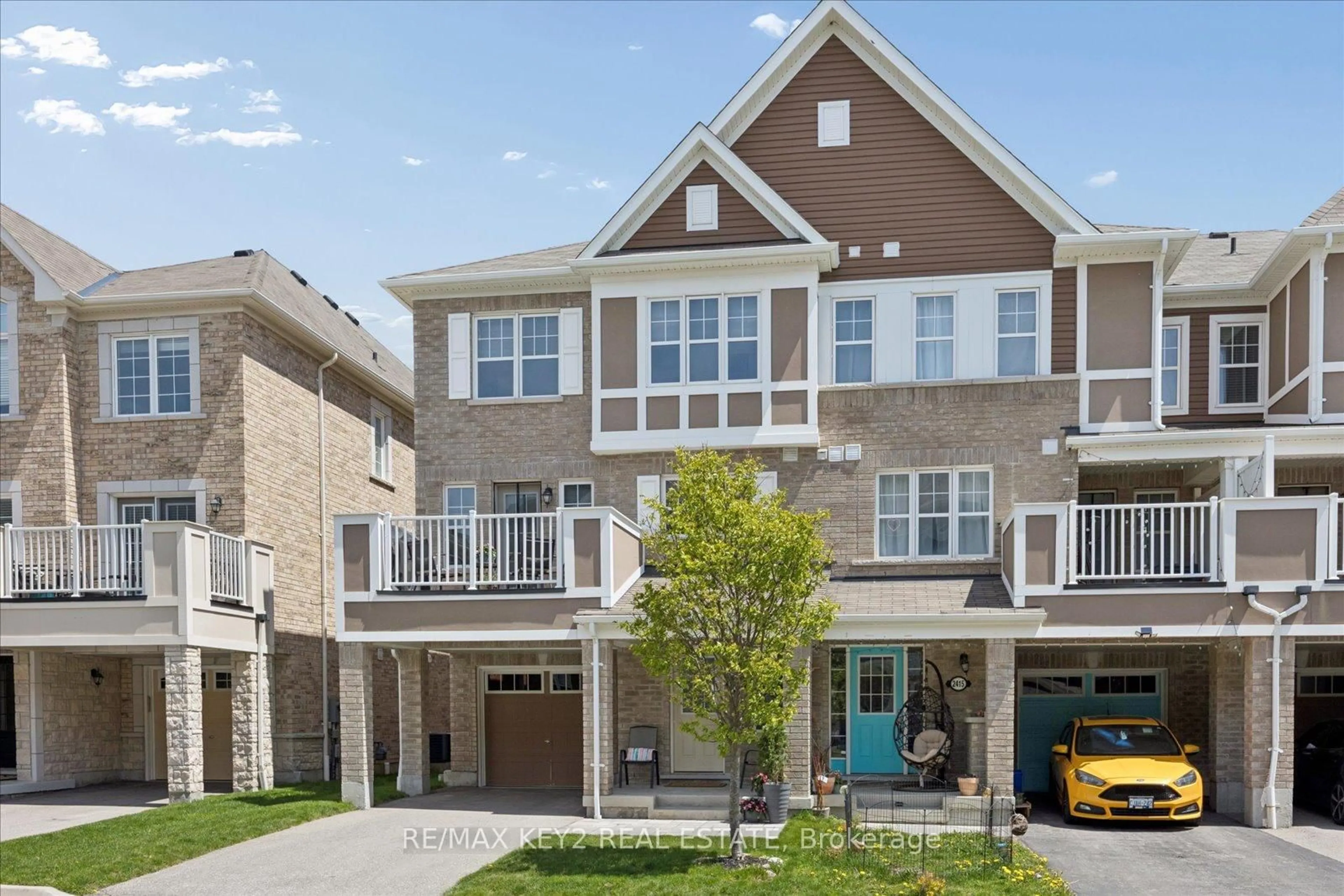 Home with brick exterior material, street for 2417 Fall Harvest Cres, Pickering Ontario L1X 0G1