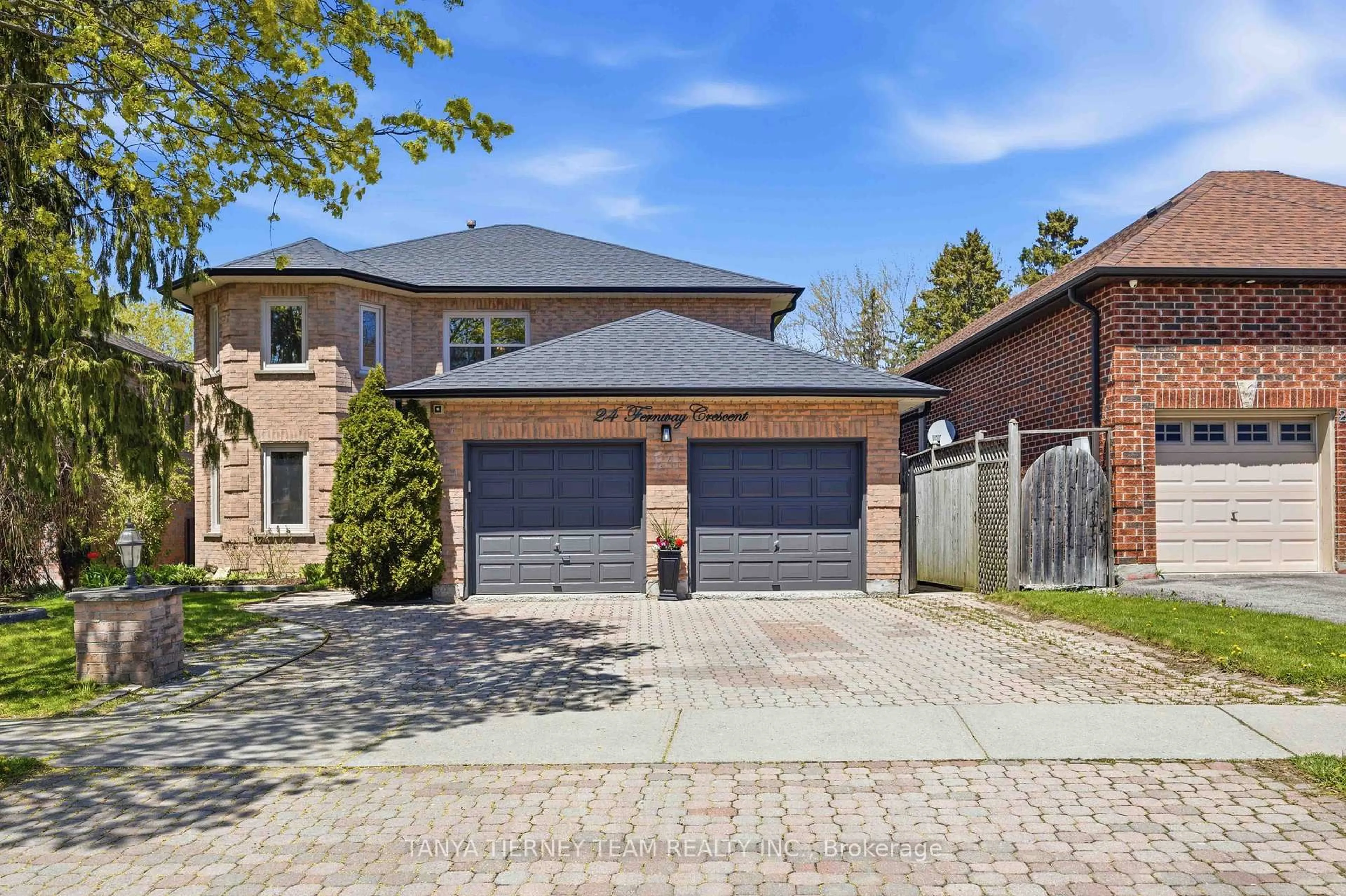 Home with brick exterior material, street for 24 Fernway Cres, Whitby Ontario L1N 7G7