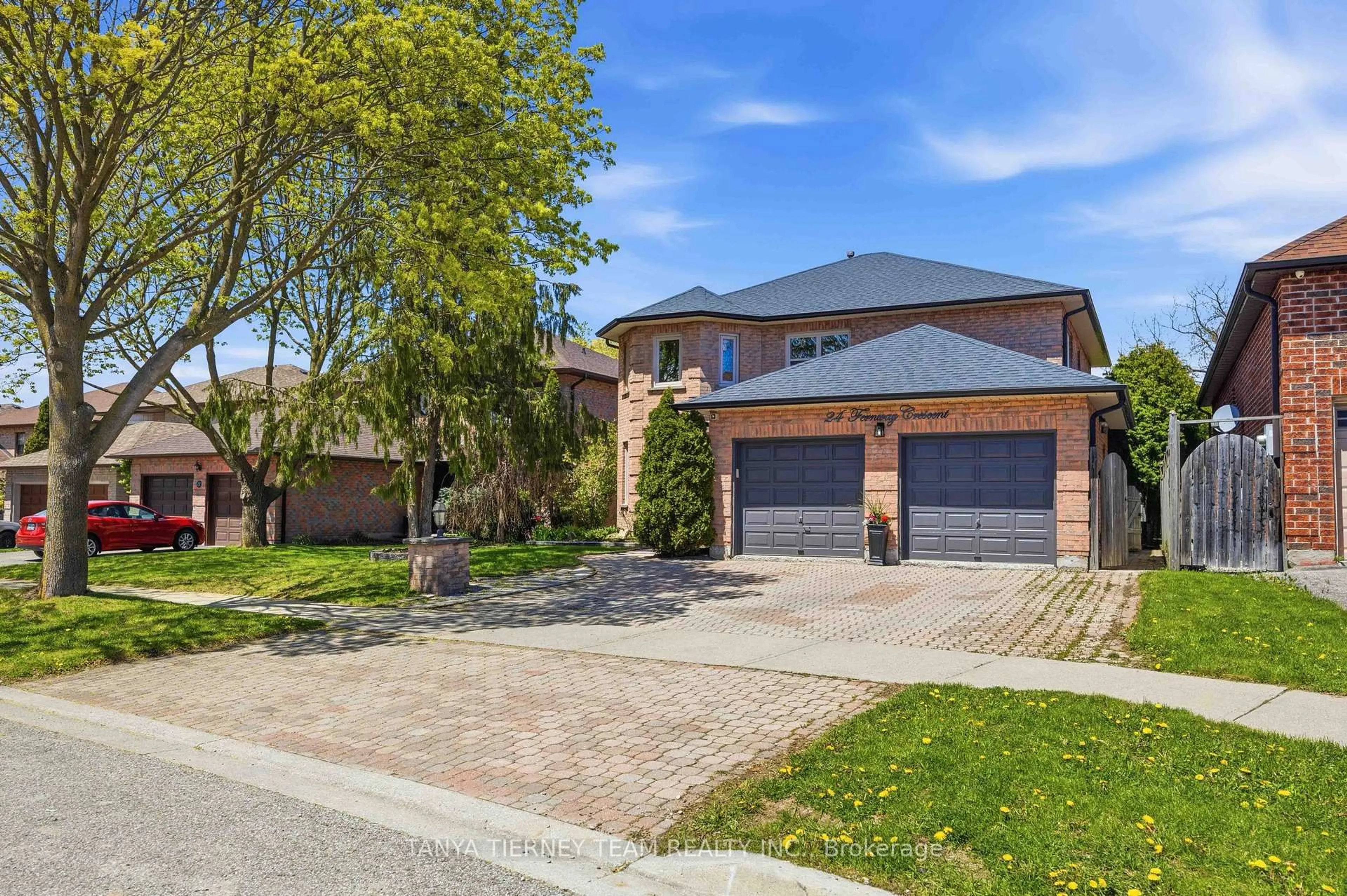 Home with brick exterior material, street for 24 Fernway Cres, Whitby Ontario L1N 7G7