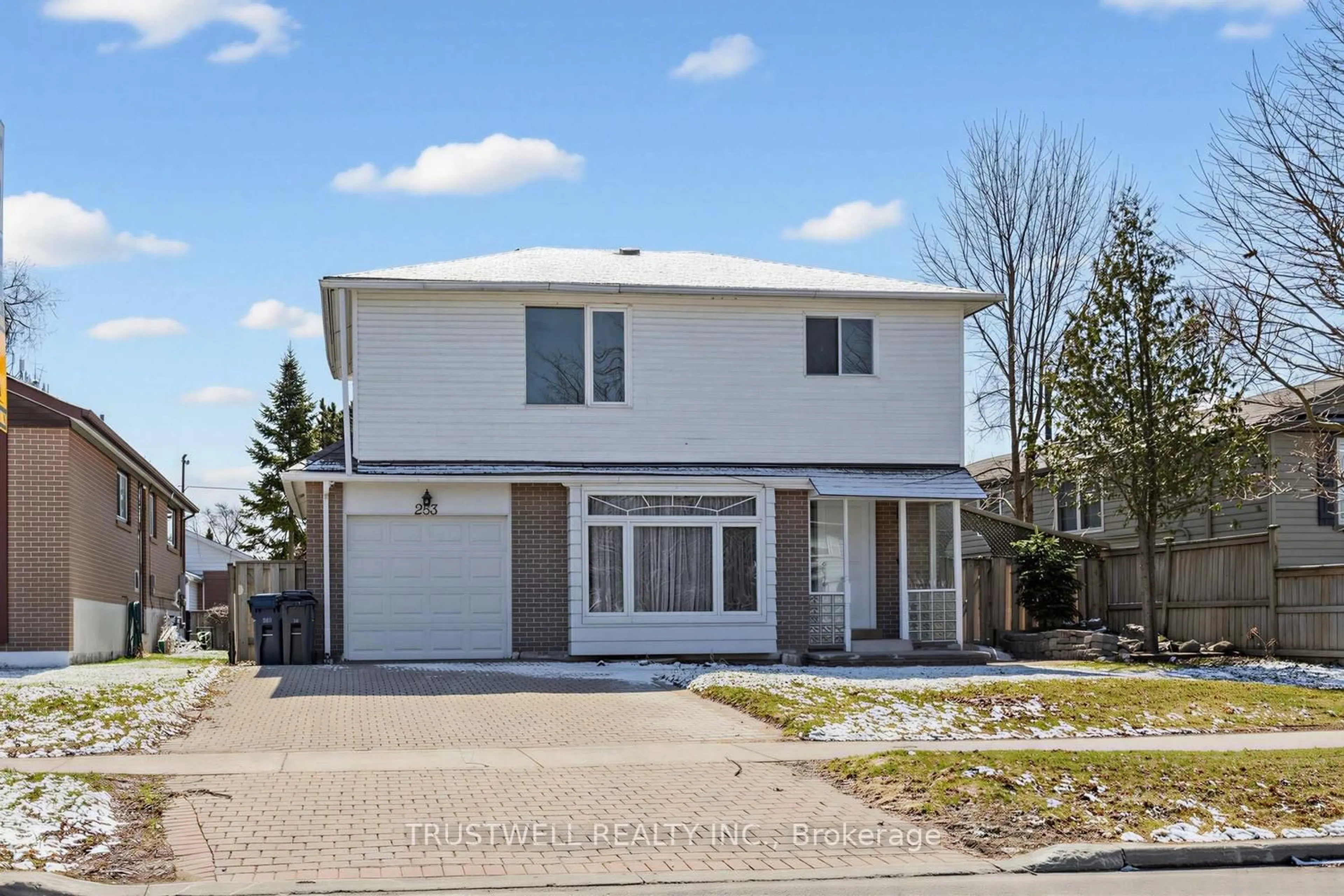 Home with vinyl exterior material, street for 253 Catalina Dr, Toronto Ontario M1E 1B8