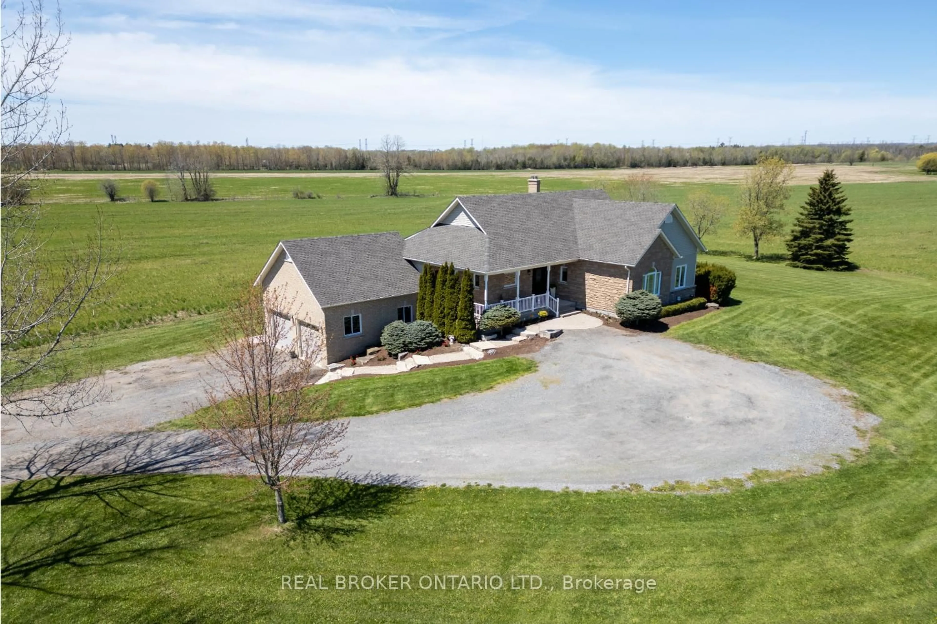A pic from outside/outdoor area/front of a property/back of a property/a pic from drone, unknown for 4186 Green Rd, Clarington Ontario L0B 1J0