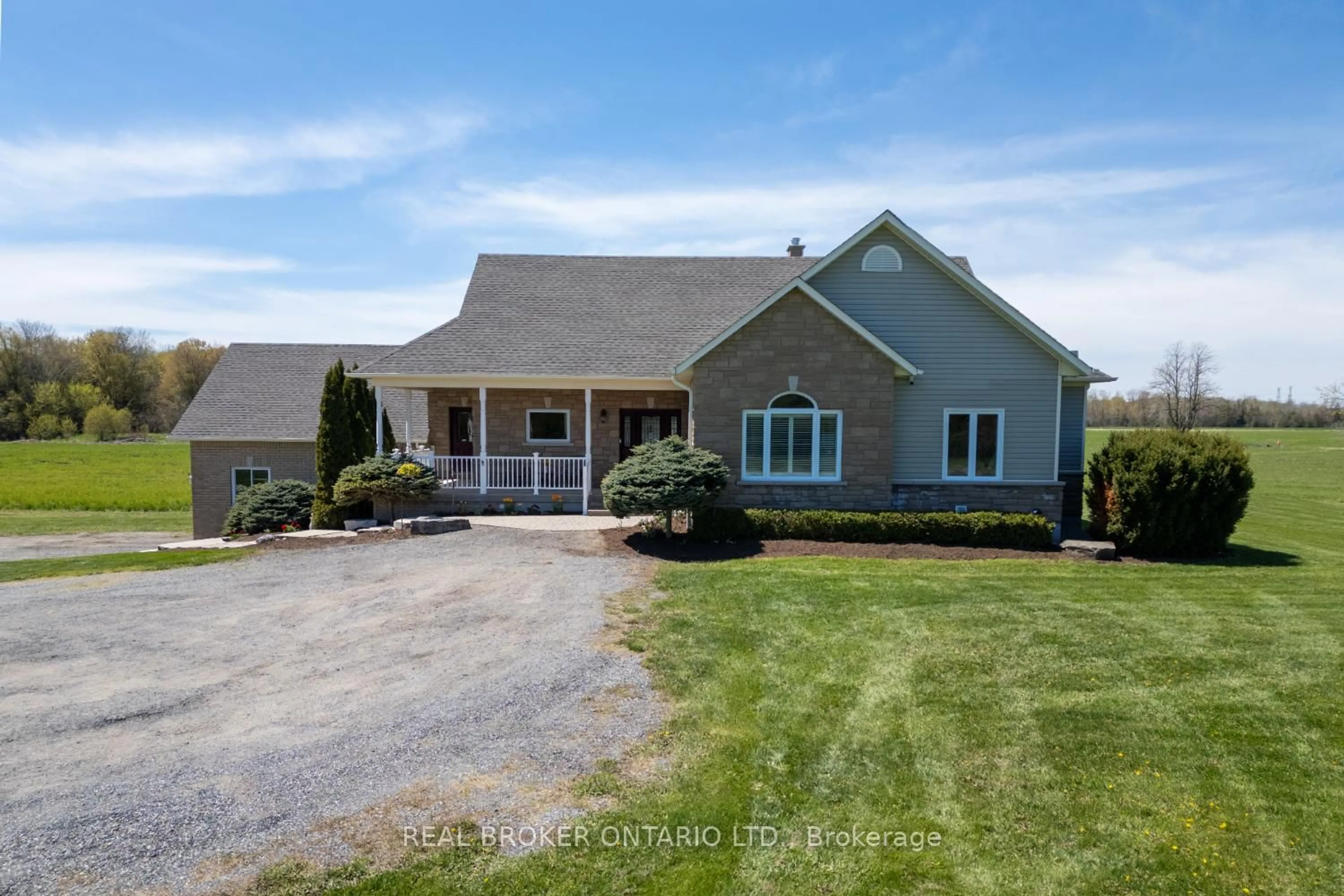 A pic from outside/outdoor area/front of a property/back of a property/a pic from drone, unknown for 4186 Green Rd, Clarington Ontario L0B 1J0