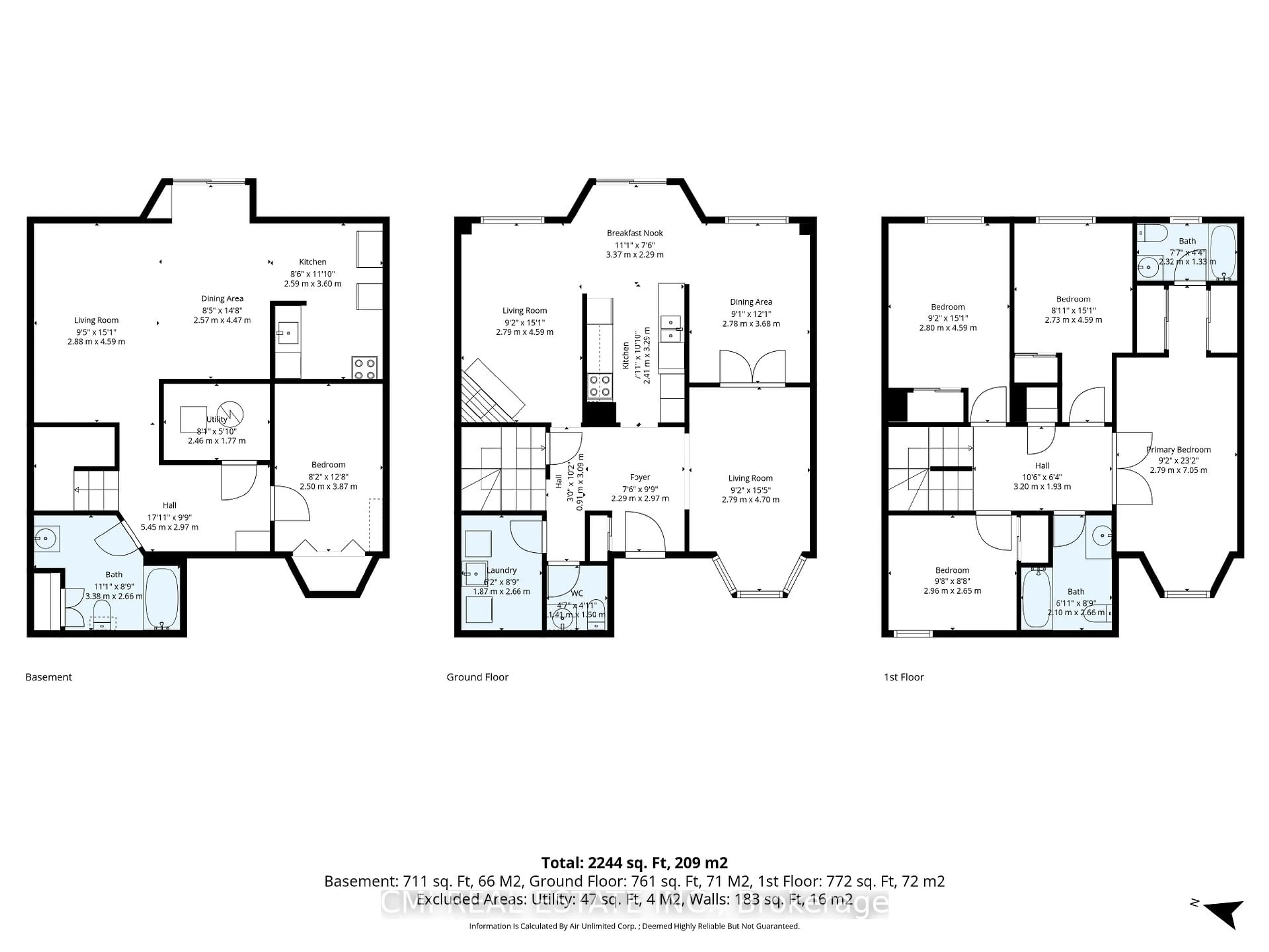 Floor plan for 2275 Chapman Crt, Pickering Ontario L1X 2G1