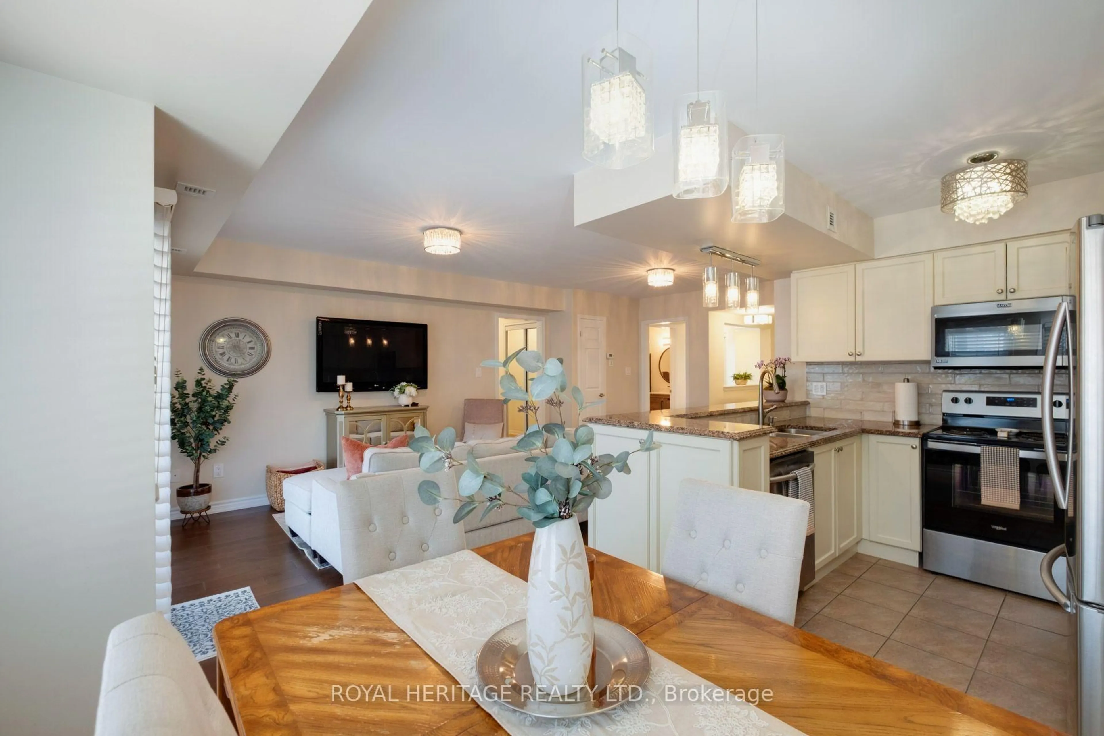 Open concept kitchen, unknown for 1725 Pure Springs Blvd #107, Pickering Ontario L1X 0C4